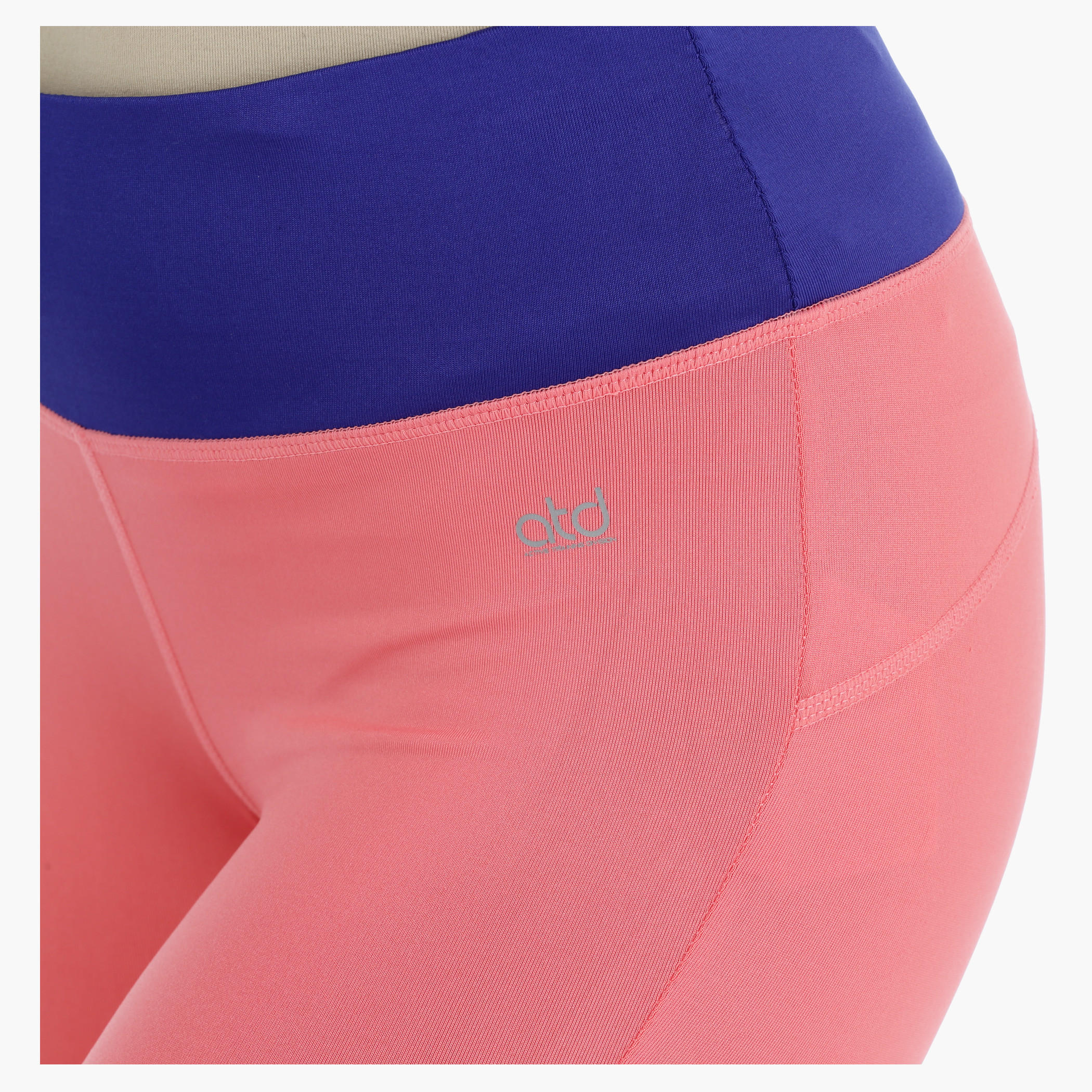Solid Cropped Leggings with Mesh Inserts-women-clothing-sportswearandactivewear-bottoms-image-4