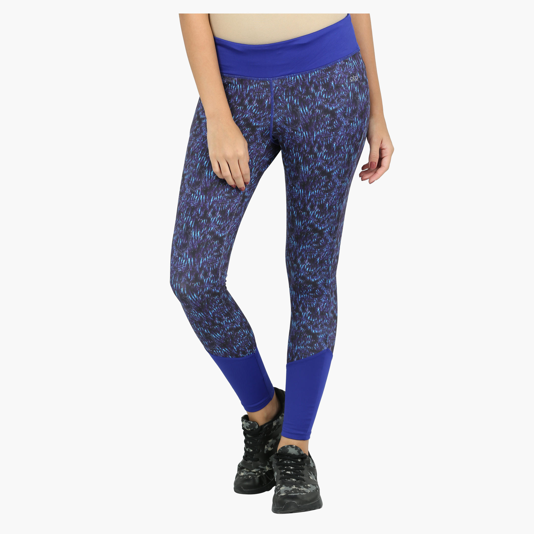 Printed Leggings with Elasticised Waistband-women-clothing-sportswearandactivewear-bottoms-image-1