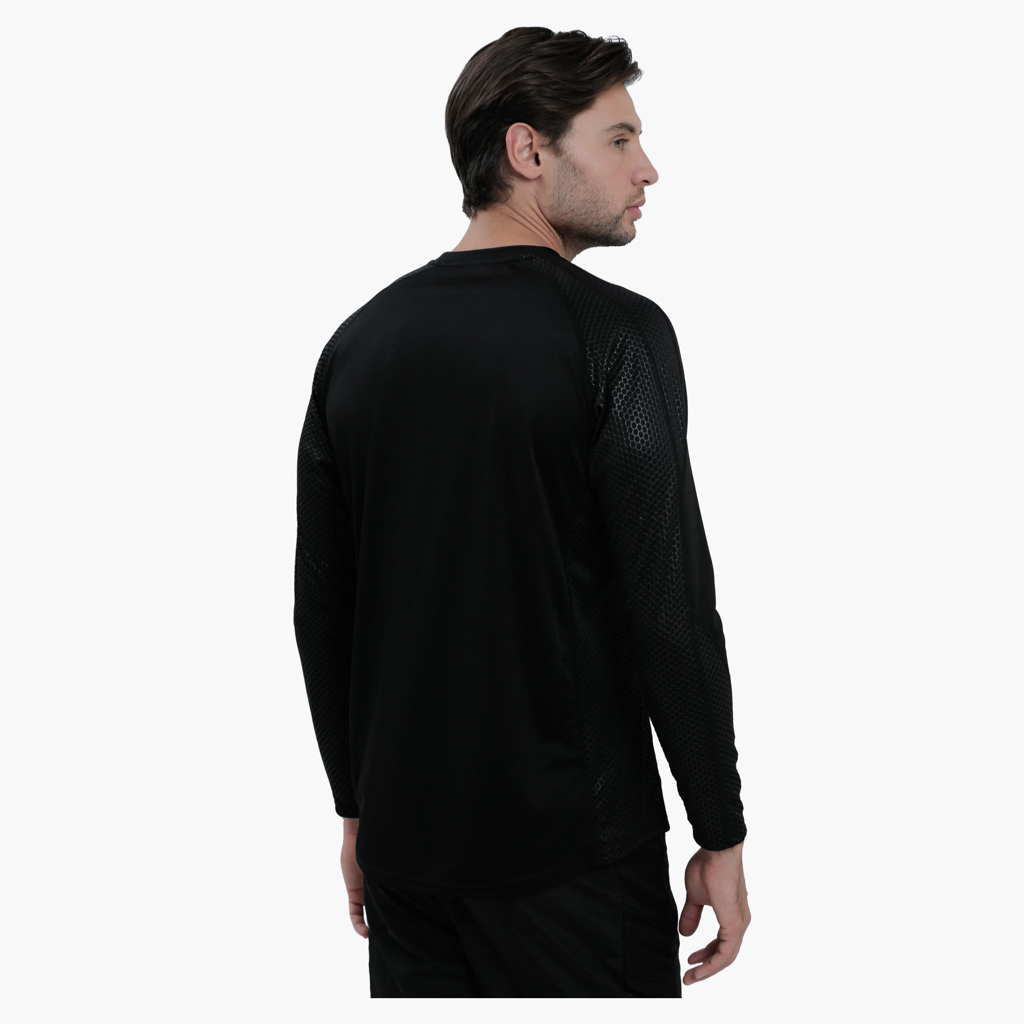 Crew Neck T-Shirt with Long Sleeves-men-clothing-sportswearandactivewear-tshirtsandpolos-image-2