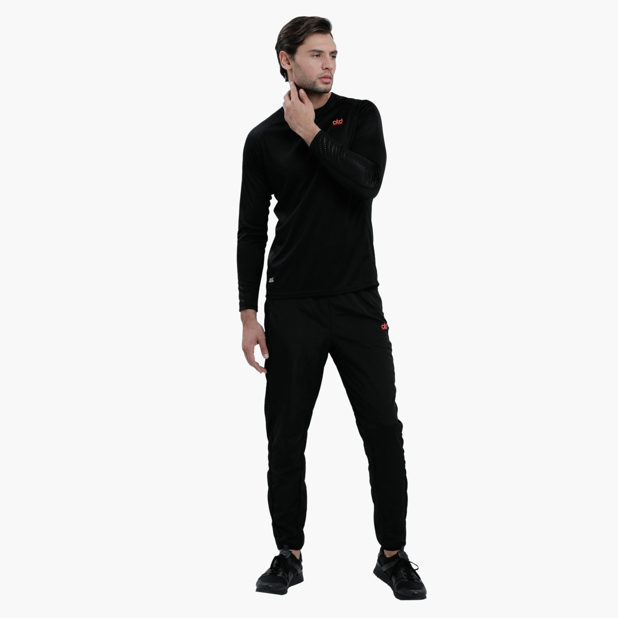 Full Length Jog Pants with Embossed Side Panels-men-clothing-sportswearandactivewear-bottoms-image-5