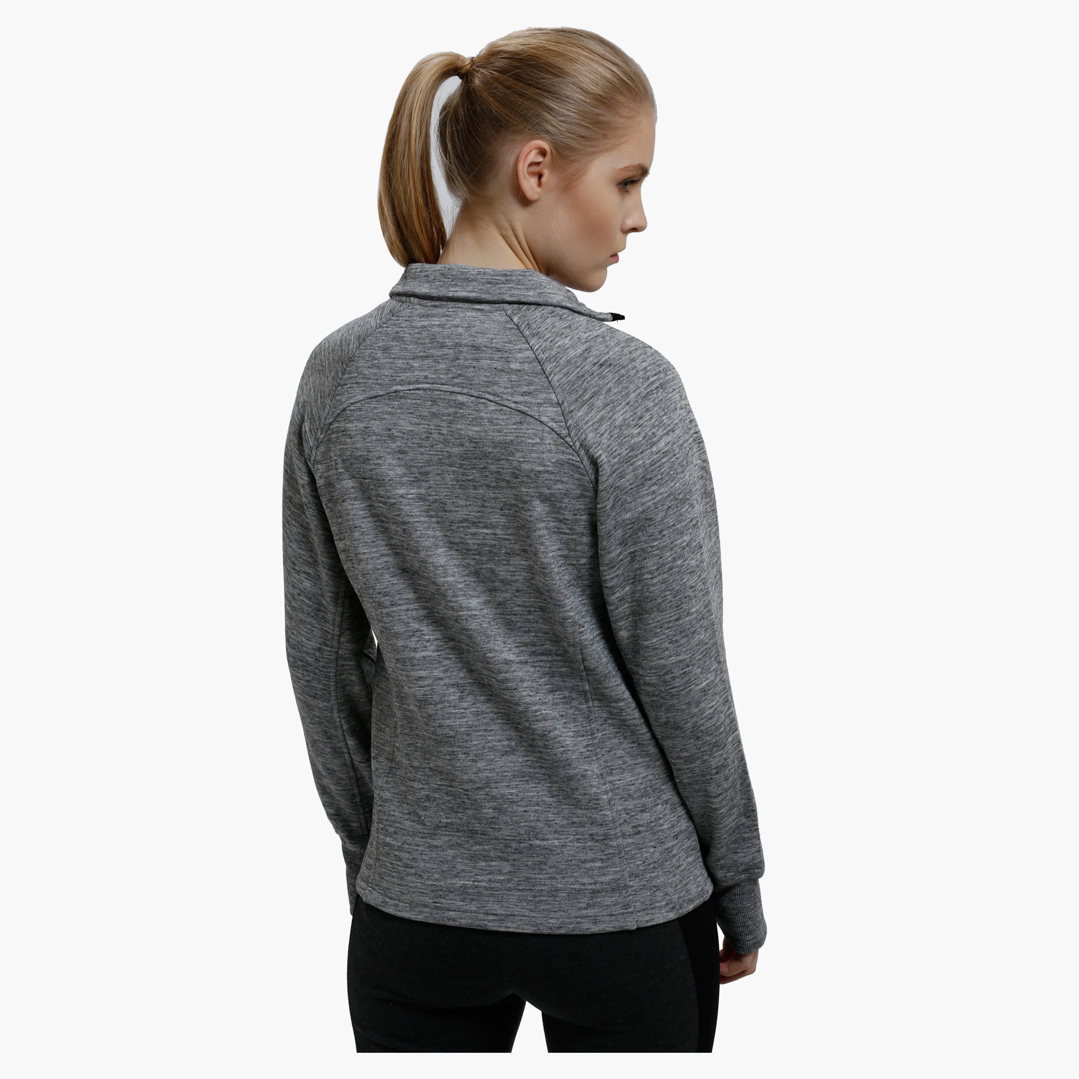 Melange Print Jacket with Zip Closure and Long Sleeves-women-clothing-sportswearandactivewear-coatsandjackets-jackets-image-2