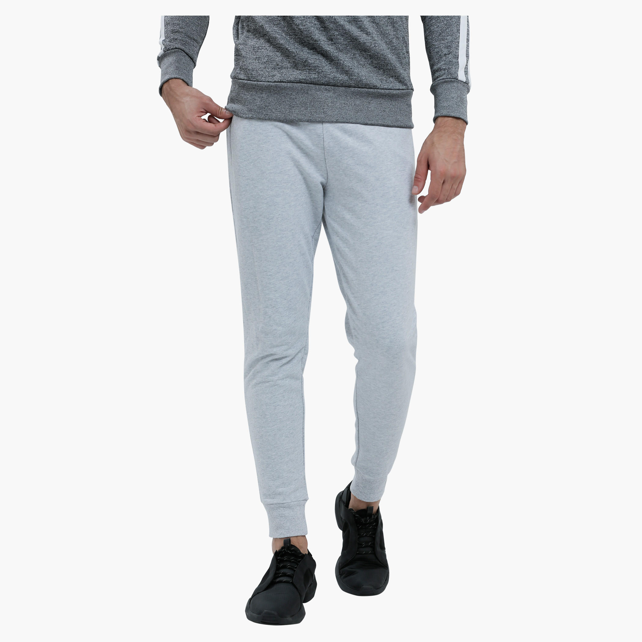 Full Length Jog Pants with Cuffs in Slim Fit-men-clothing-bottoms-joggers-image-1