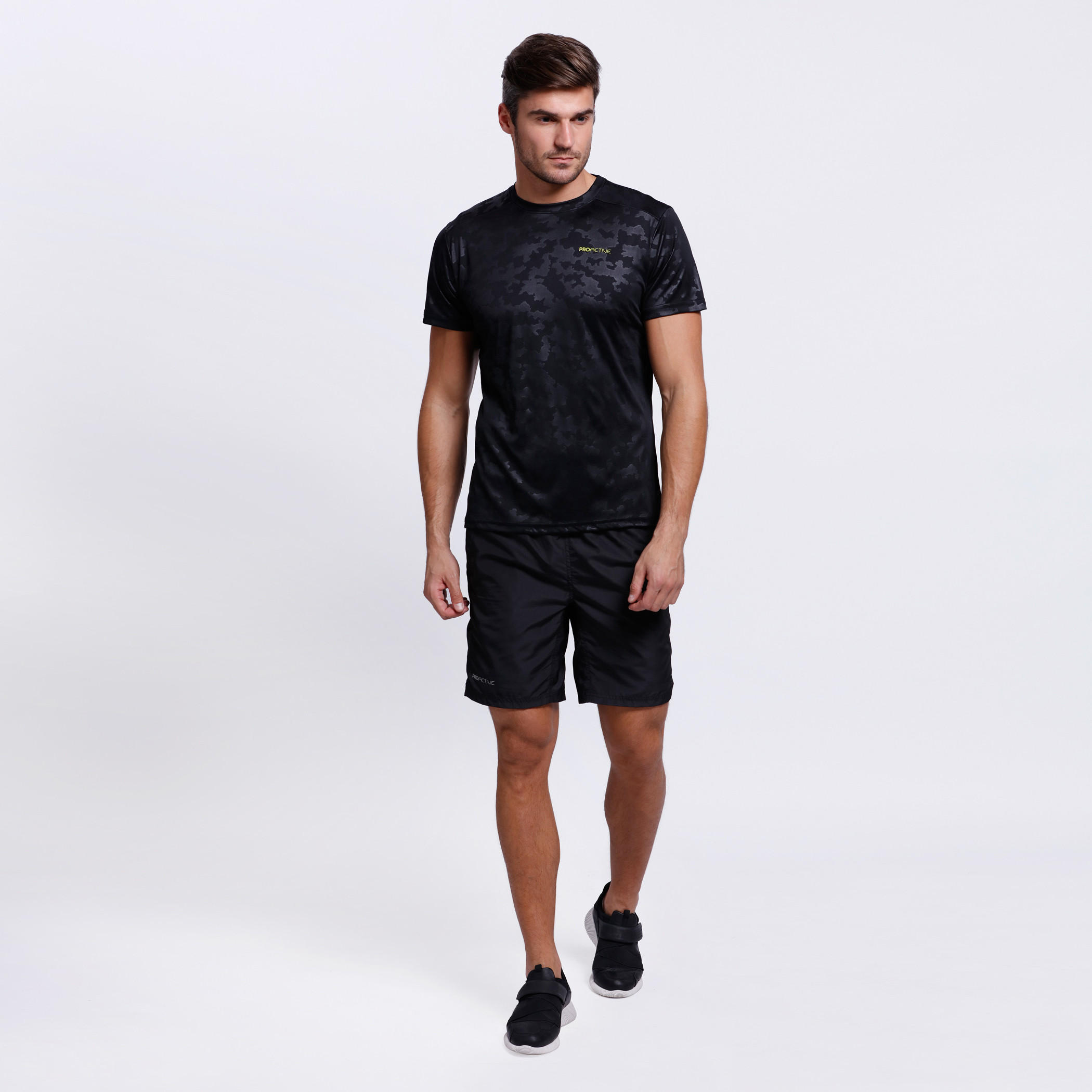 Tonal Print T-Shirt with Crew Neck and Short Sleeves-men-clothing-tshirtsandpolos-tshirts-image-5