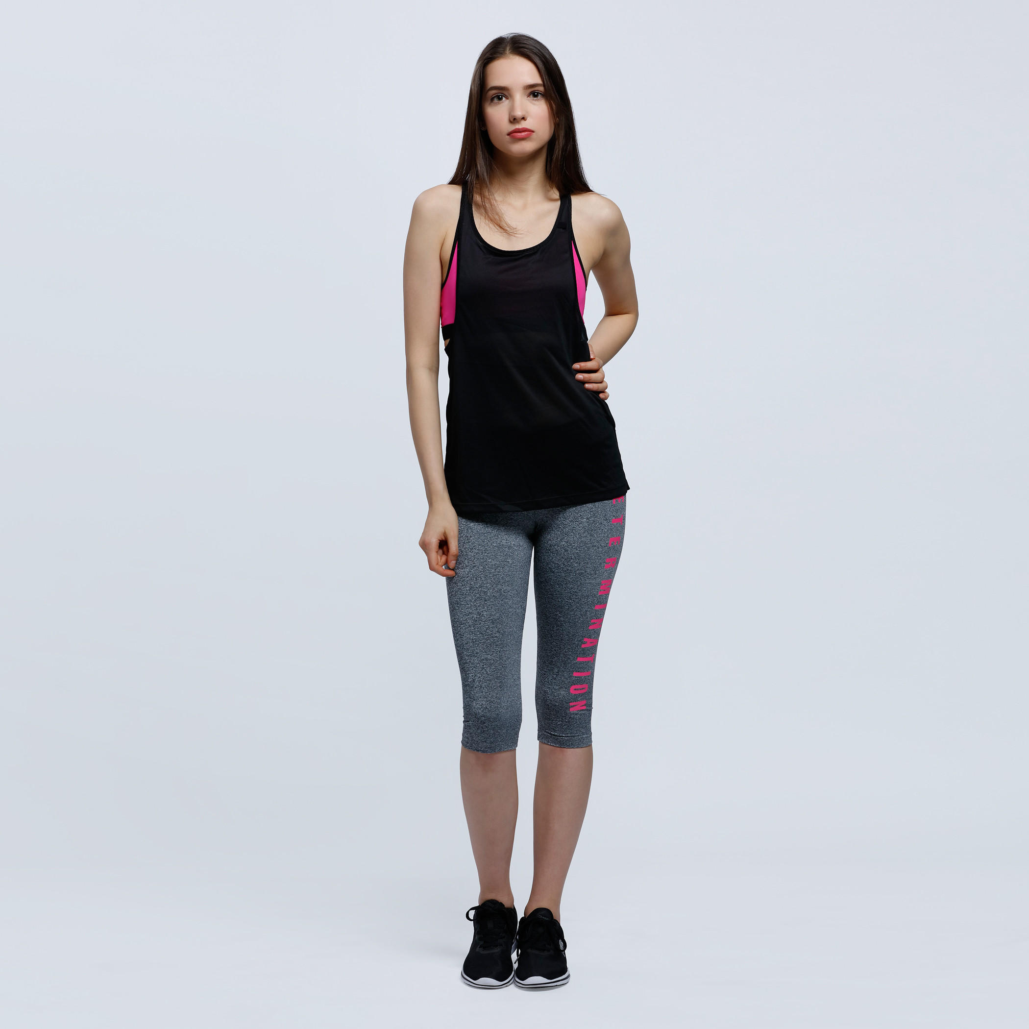 Knee Length Leggings with Elasticised Waistband-women-clothing-sportswearandactivewear-bottoms-image-5