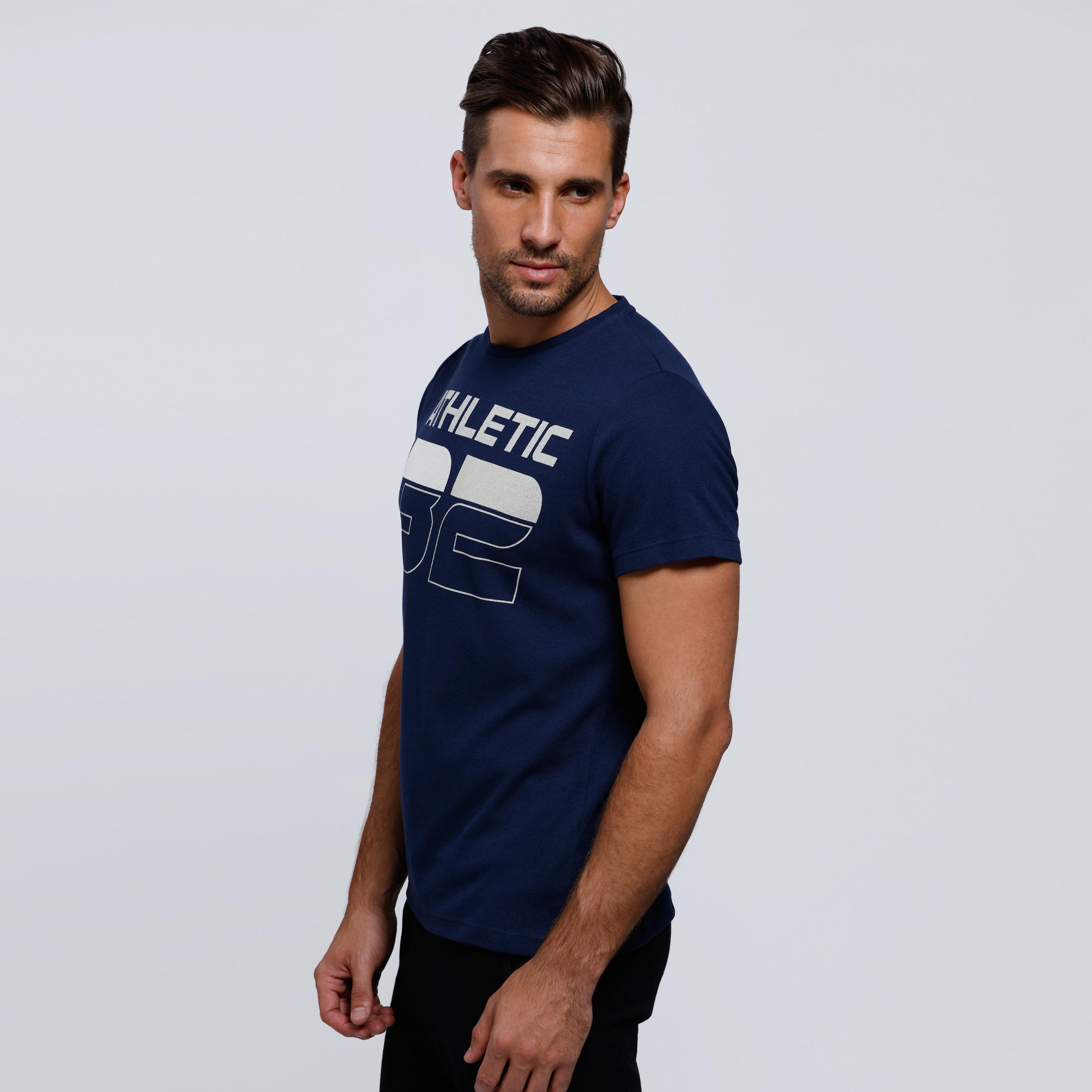 Printed T-Shirt with Crew Neck and Short Sleeves-men-clothing-tshirtsandpolos-tshirts-image-3