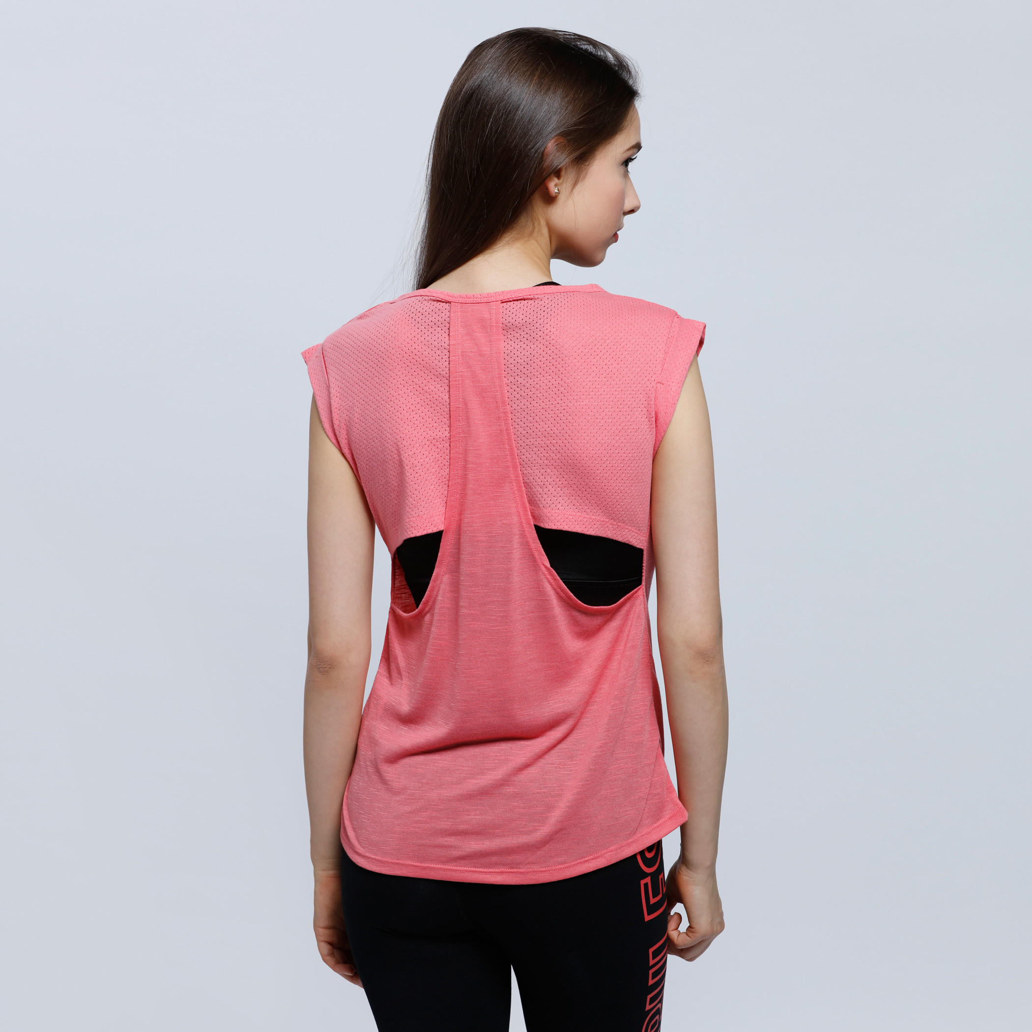 Cap Sleeves Top with Round Neck-women-clothing-tshirts-image-2