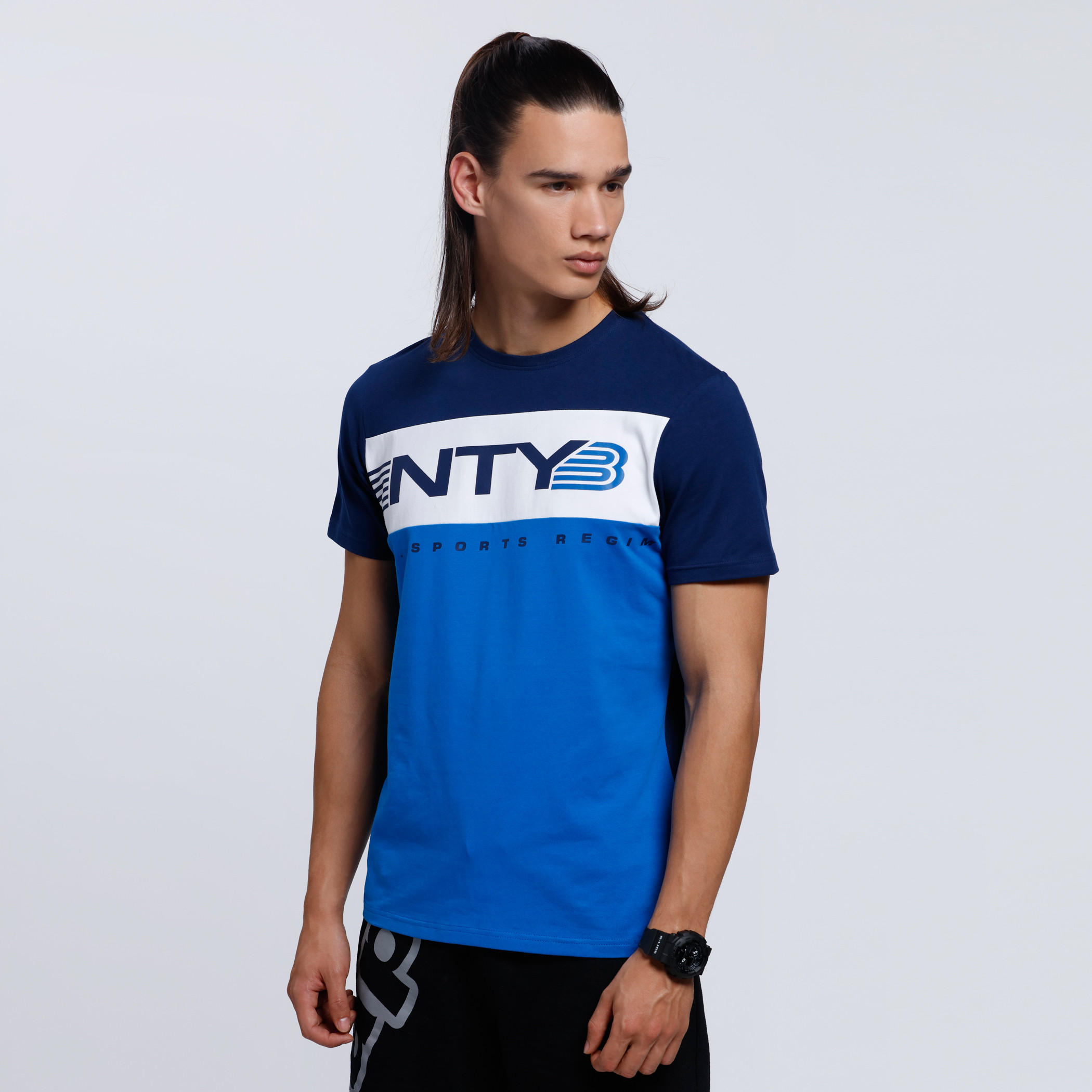 Printed Round Neck T-Shirt with Short Sleeves-men-clothing-sportswearandactivewear-tshirtsandpolos-image-5