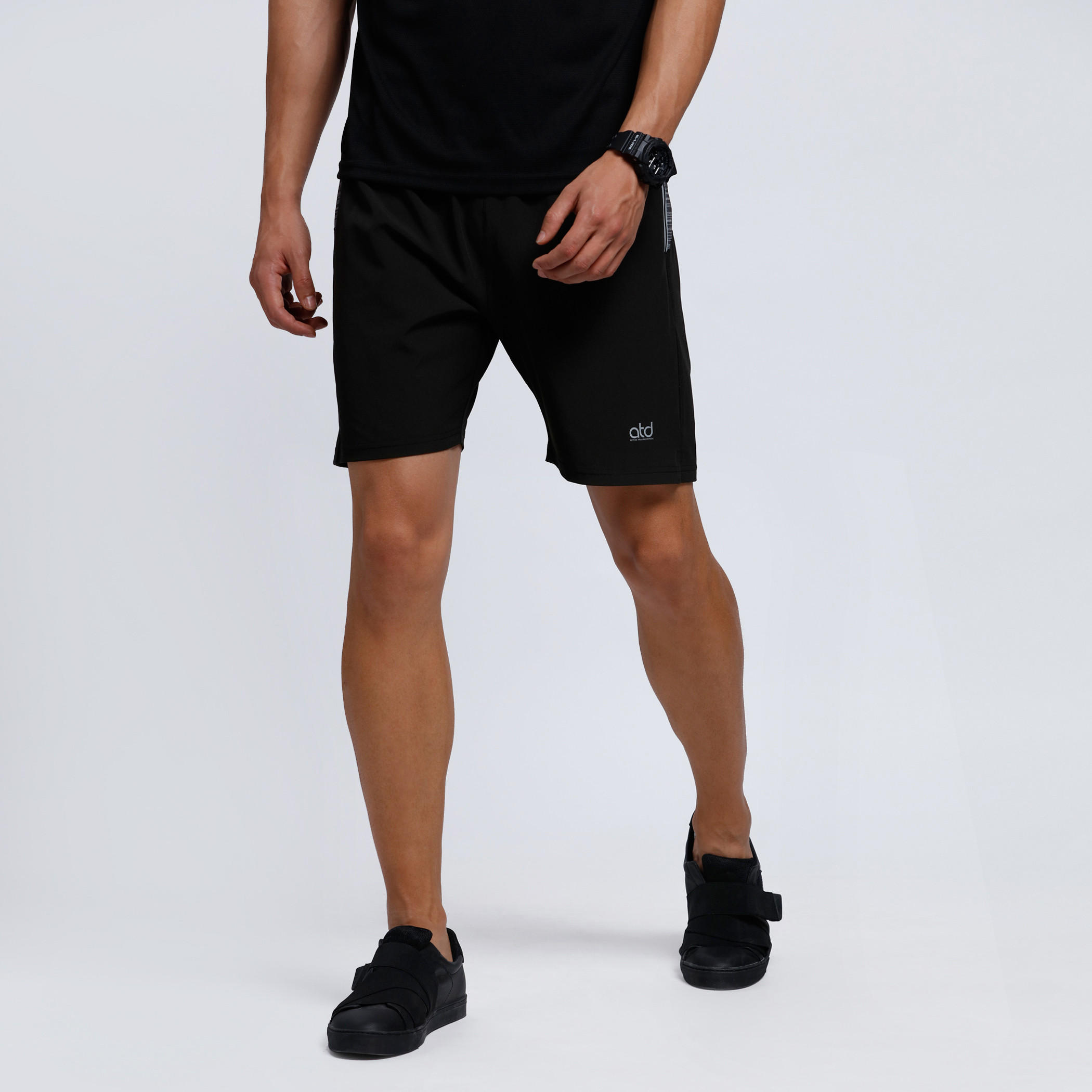 Printed Shorts with Elasticised Waistband-men-clothing-sportswearandactivewear-bottoms-image-1