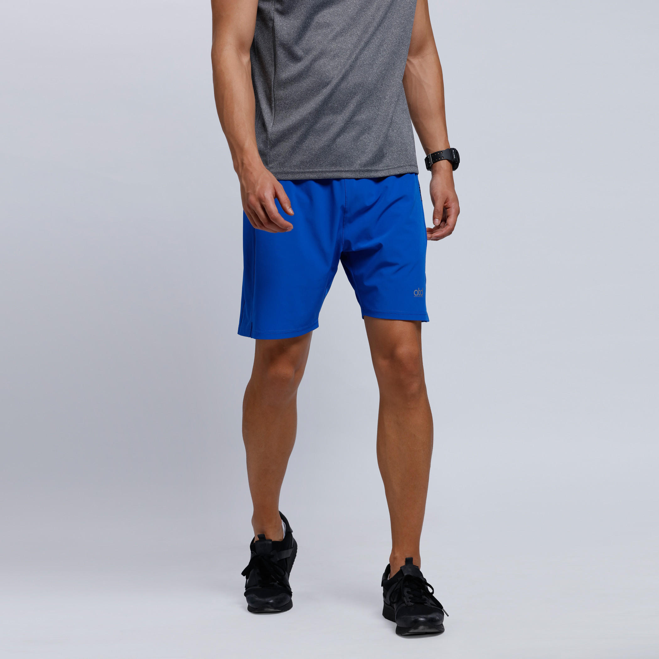 Knee Length Shorts with Elasticised Waistband-men-clothing-sportswearandactivewear-bottoms-image-1