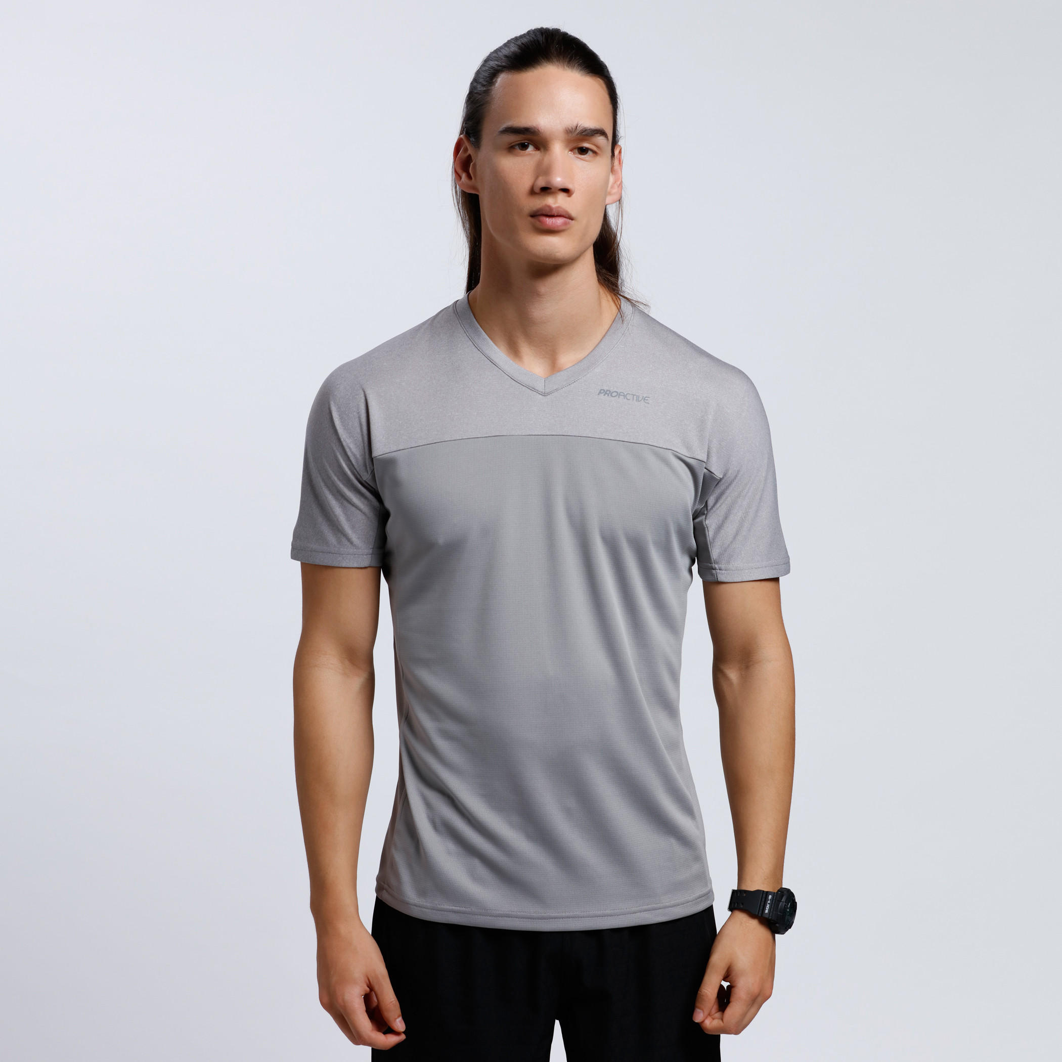 V-Neck T-Shirt with Short Sleeves-men-clothing-sportswearandactivewear-tshirtsandpolos-image-1