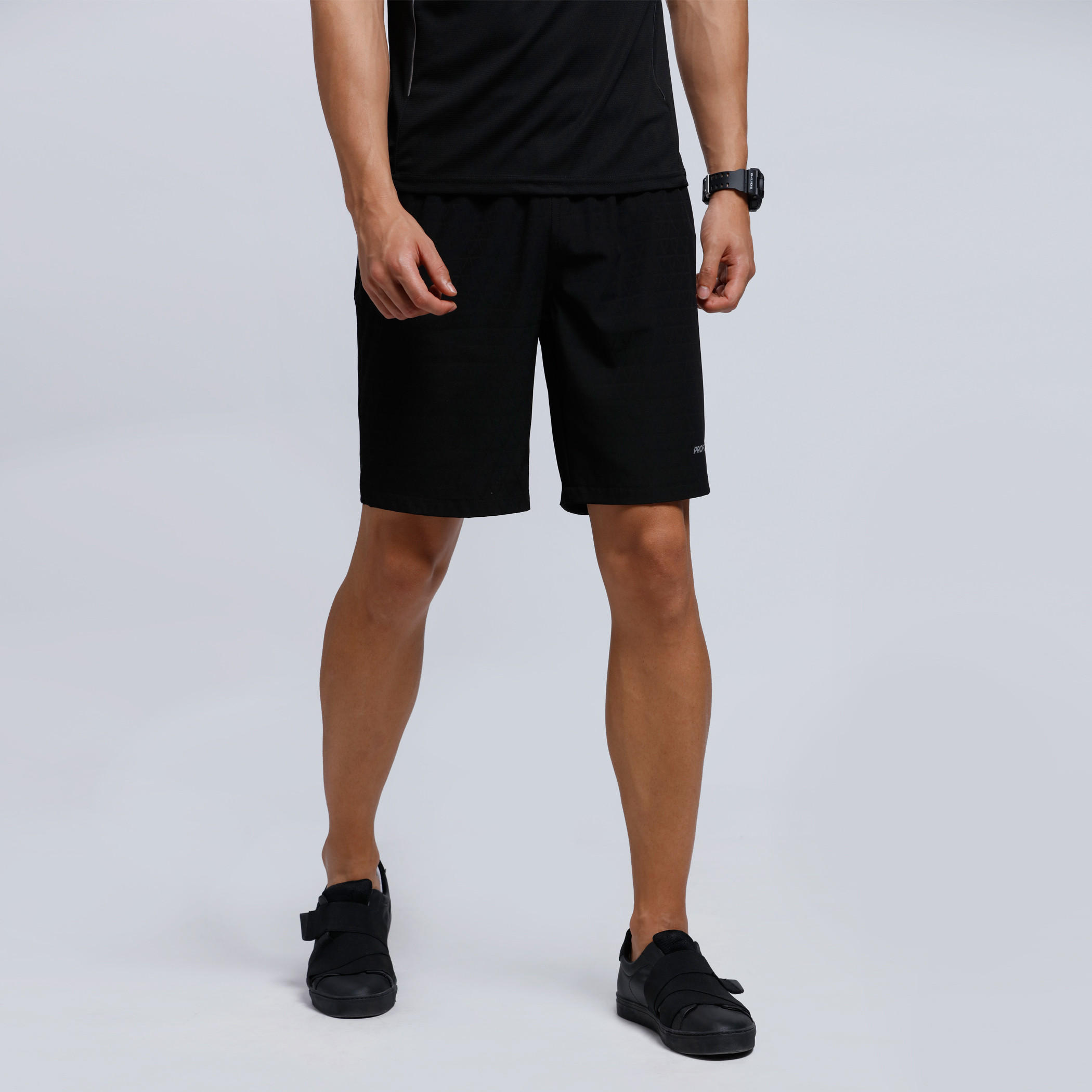 Knee Length Shorts with Elasticised Waistband-men-clothing-sportswearandactivewear-bottoms-image-1