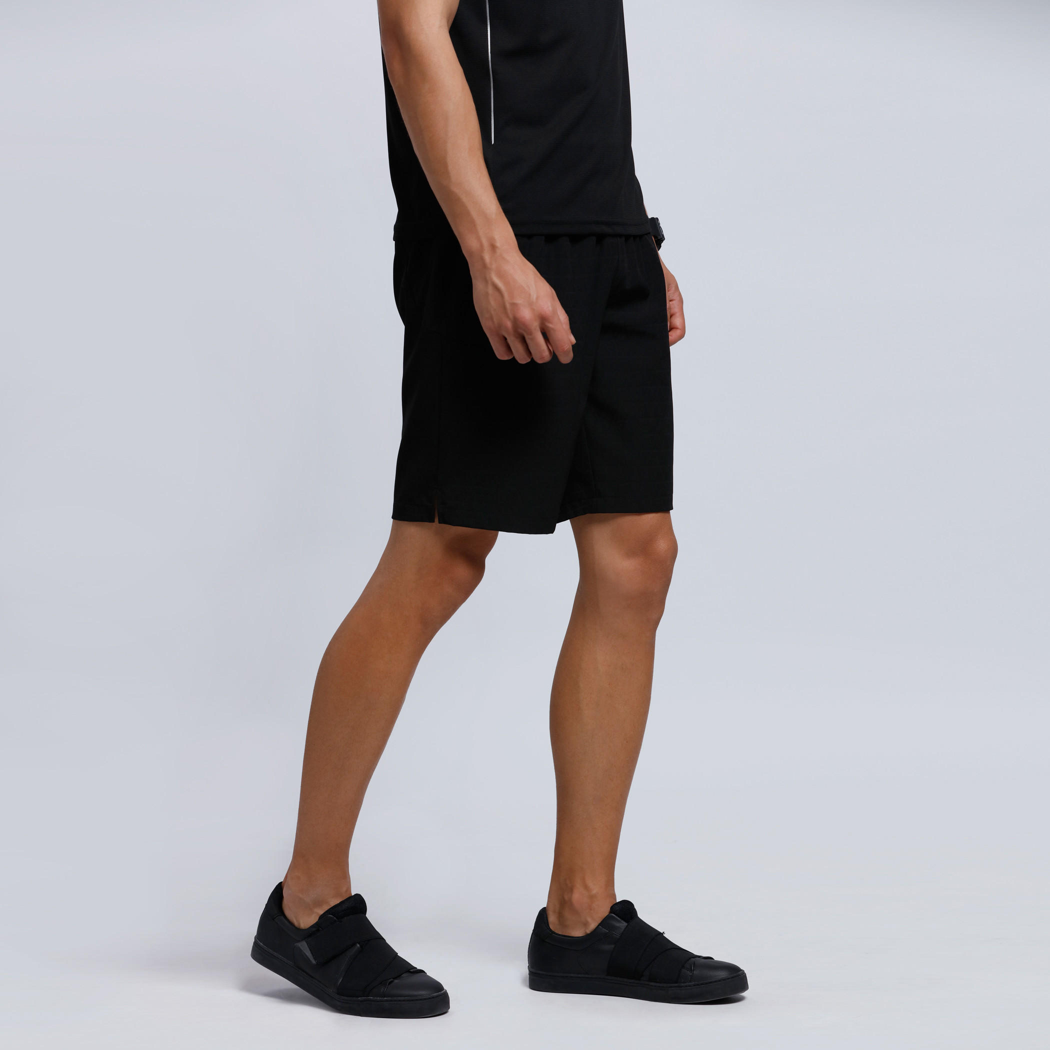 Knee Length Shorts with Elasticised Waistband-men-clothing-sportswearandactivewear-bottoms-image-3