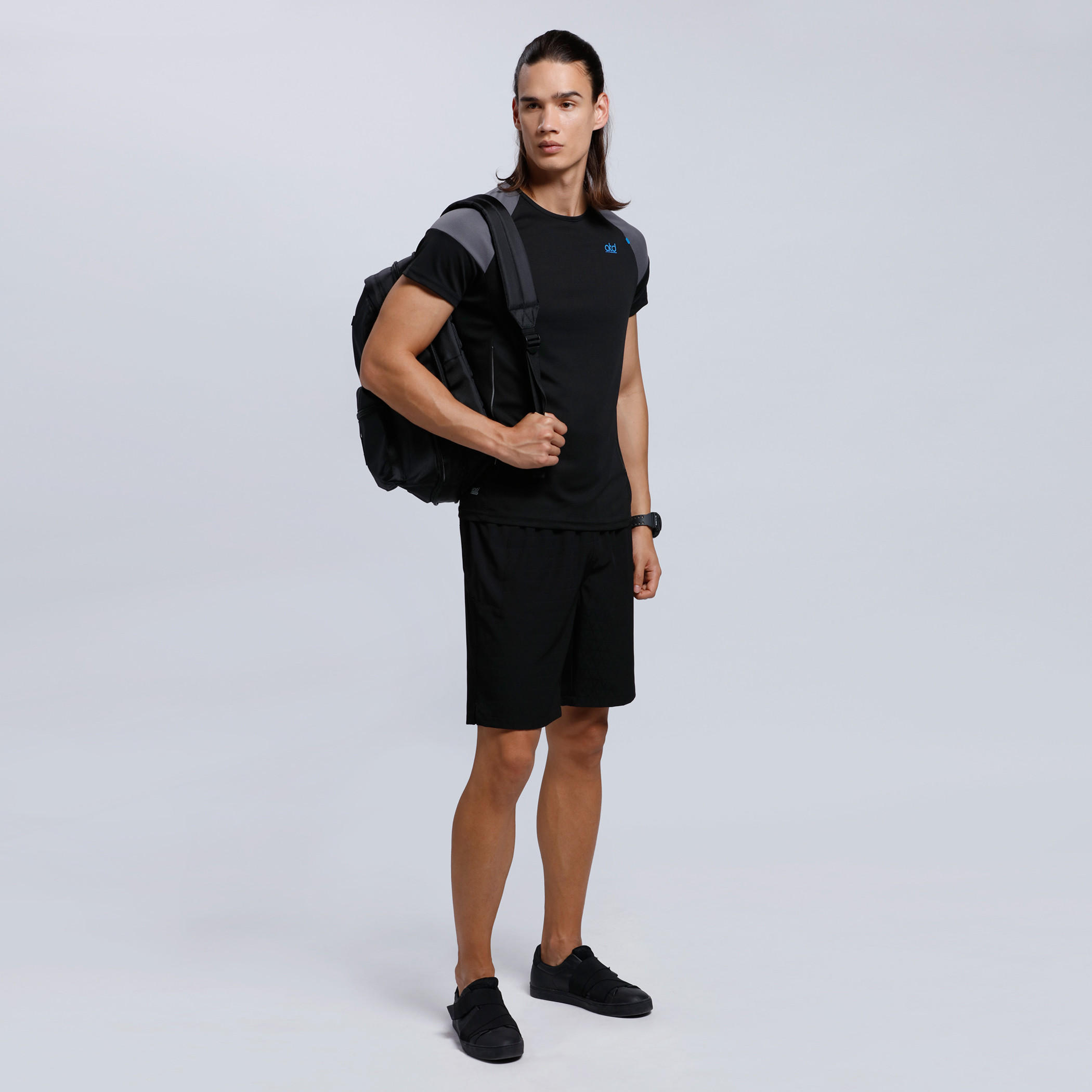 Knee Length Shorts with Elasticised Waistband-men-clothing-sportswearandactivewear-bottoms-image-5
