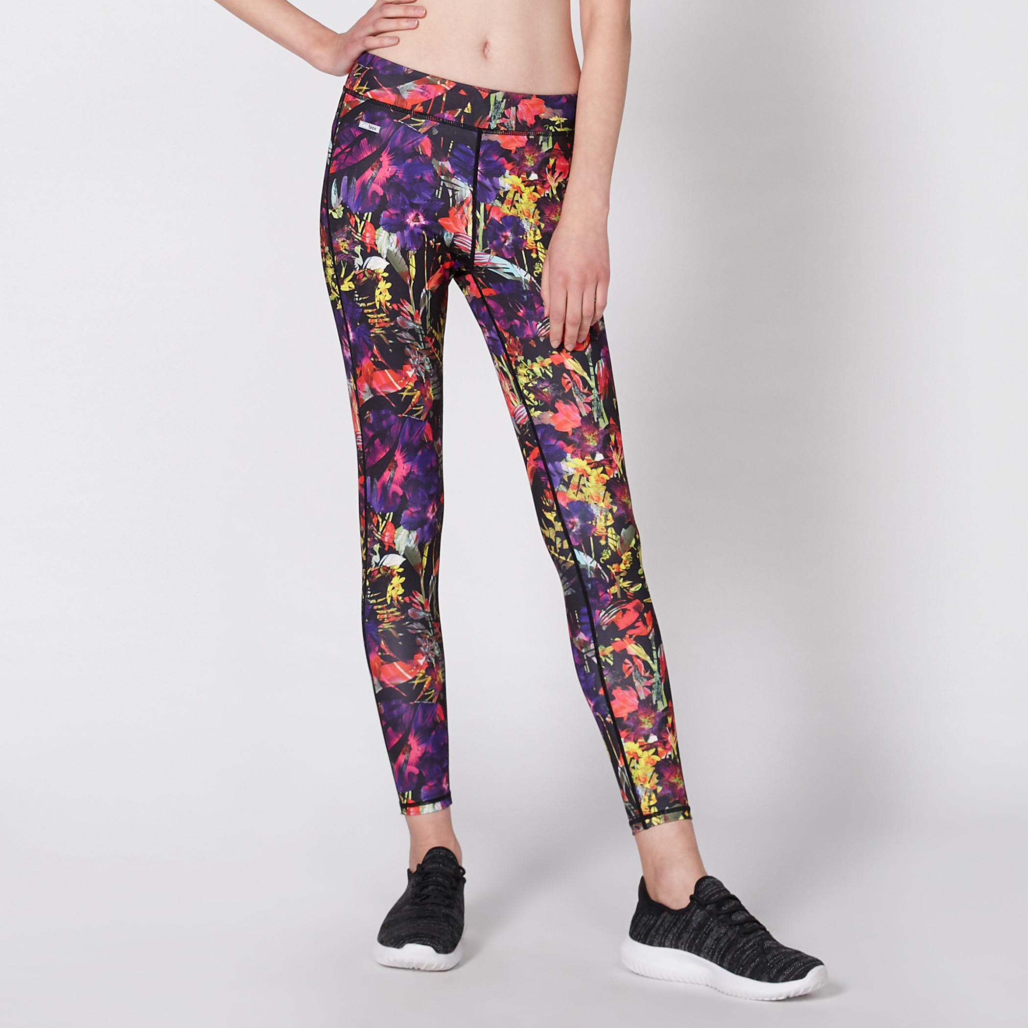 بنطال ليقنز بطول 3/4 مع خصر مطّاطي وطبعات-women-clothing-bottoms-leggings-image-2