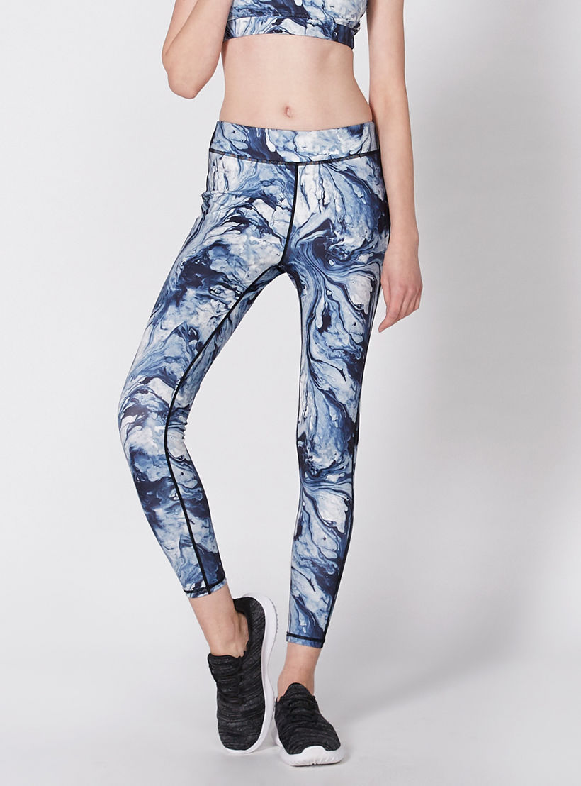 Printed Leggings with Elasticized Waistband-women-clothing-bottoms-leggings-image-1