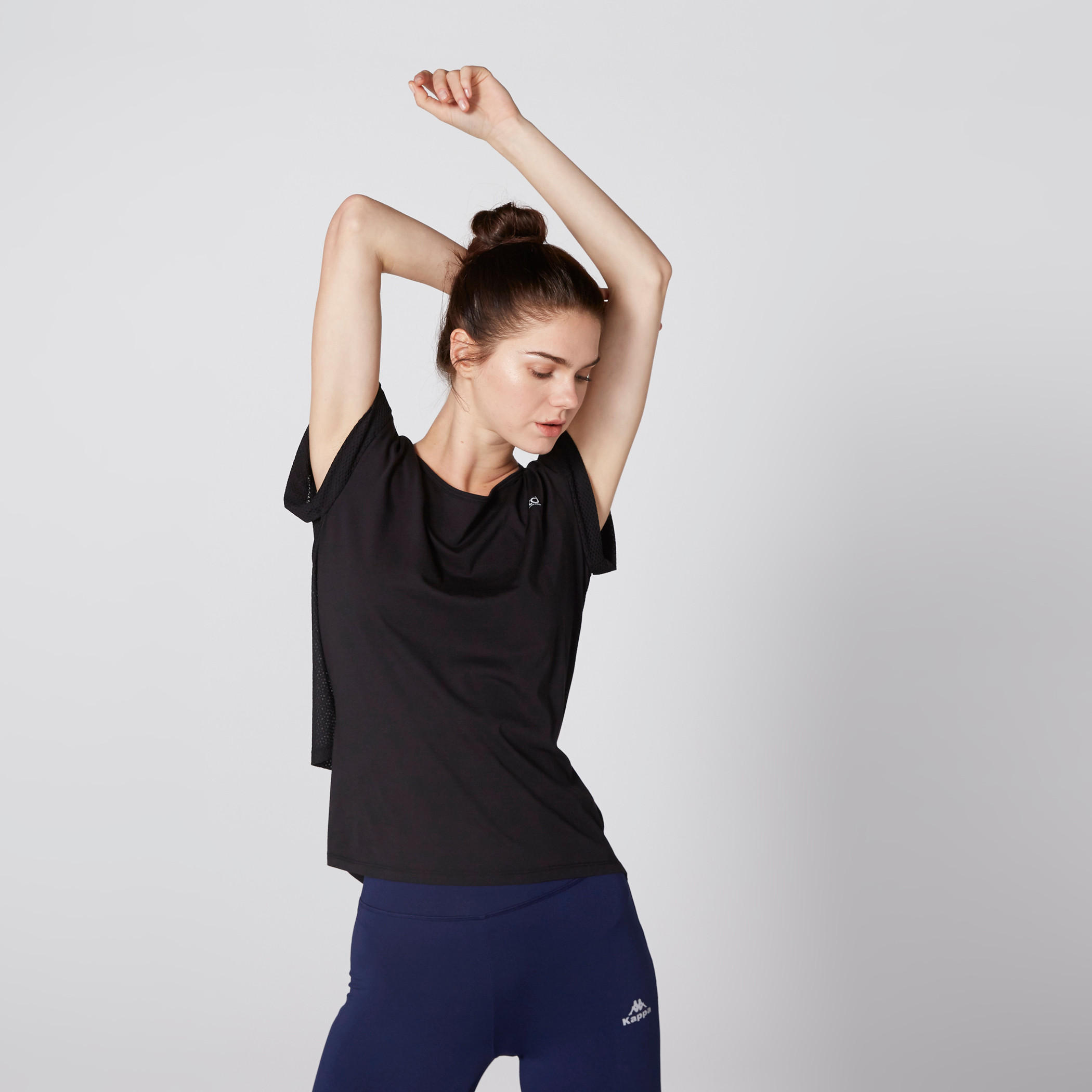 Round Neck T-Shirt with Cap Sleeves-women-clothing-sportswearandactivewear-tshirtsandvests-image-3