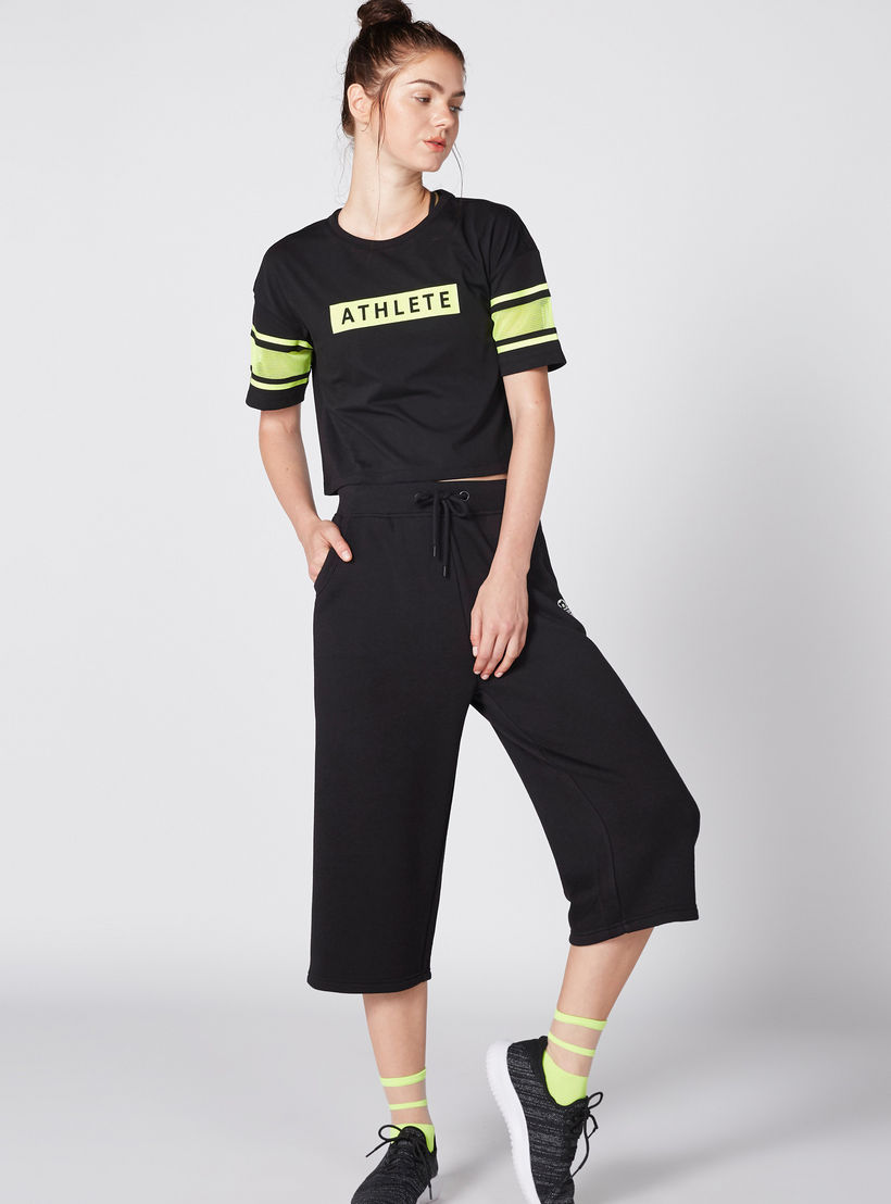 Pocket Detail Culottes with Elasticised Waistband and Drawstring-women-clothing-bottoms-trousers-image-2