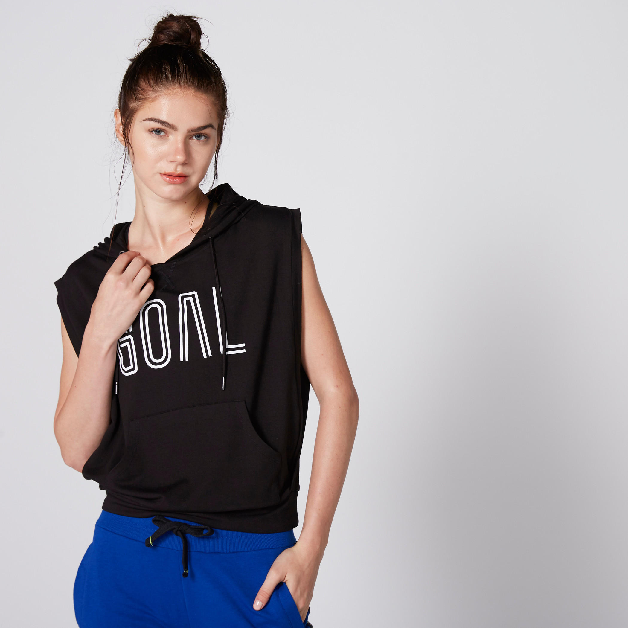Printed Sleeveless T-Shirt with Hood-women-clothing-tshirts-image-1