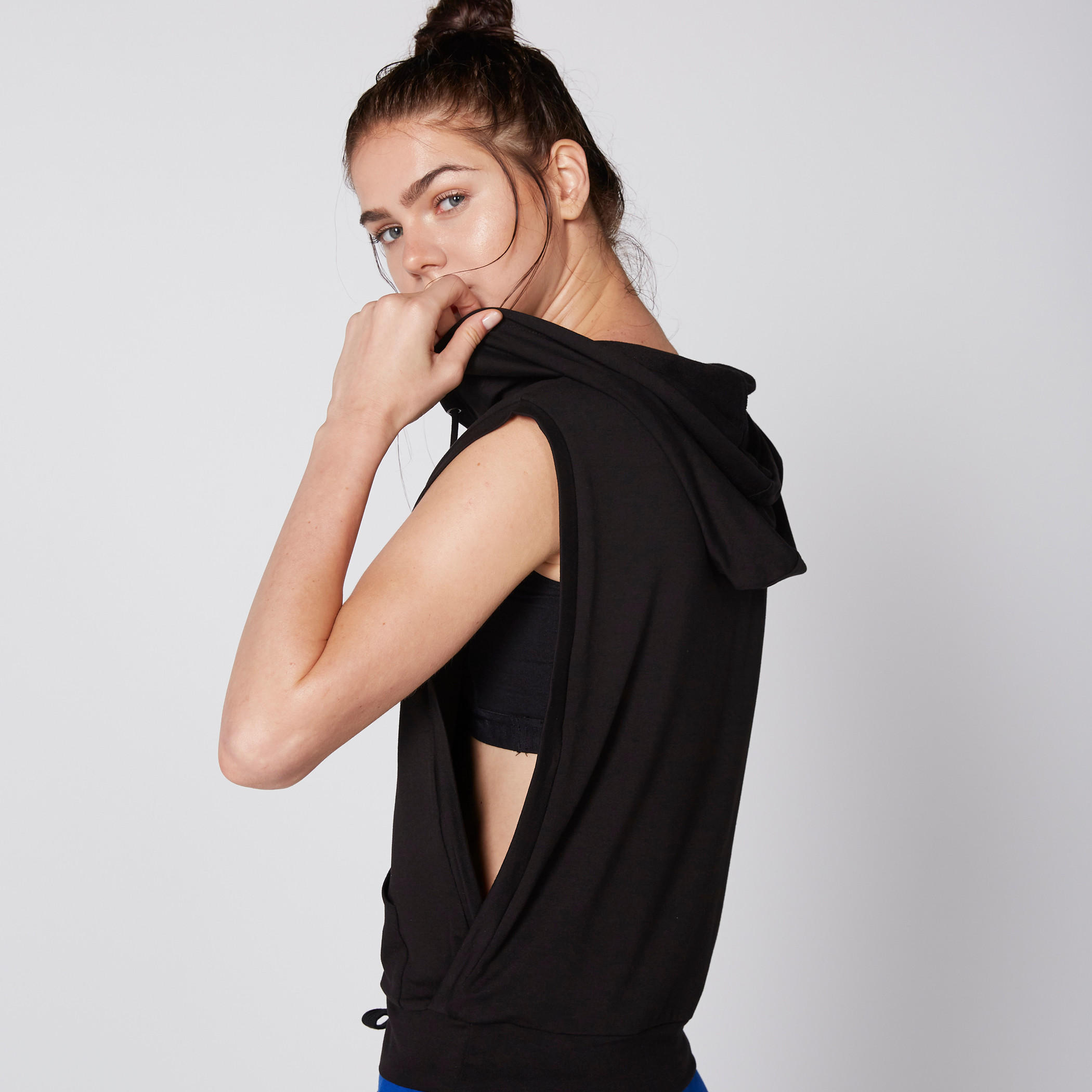 Printed Sleeveless T-Shirt with Hood-women-clothing-tshirts-image-2