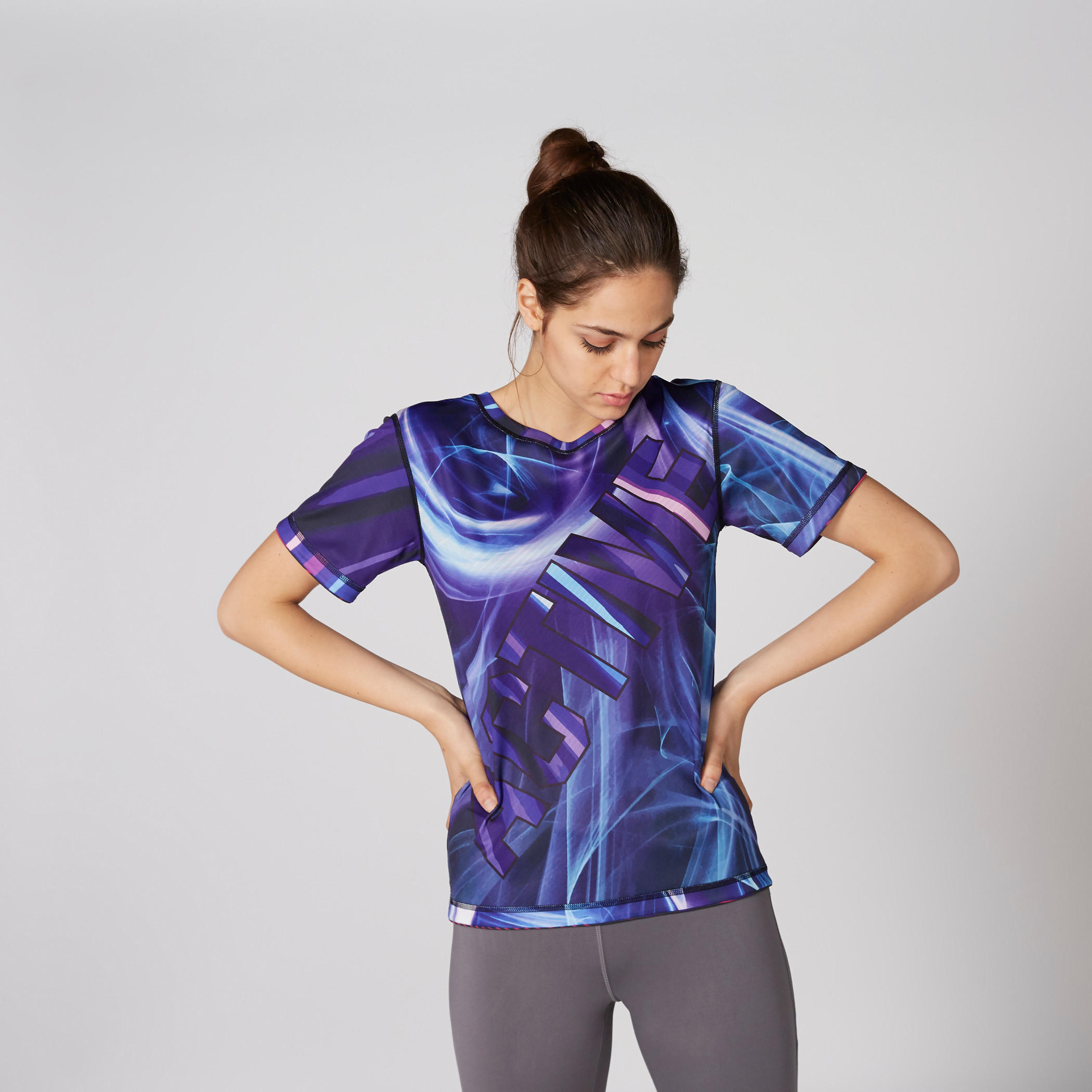 Printed 4-Way Reversible T-Shirt with Round Neck and Short Sleeves-women-clothing-sportswearandactivewear-tshirtsandvests-image-7