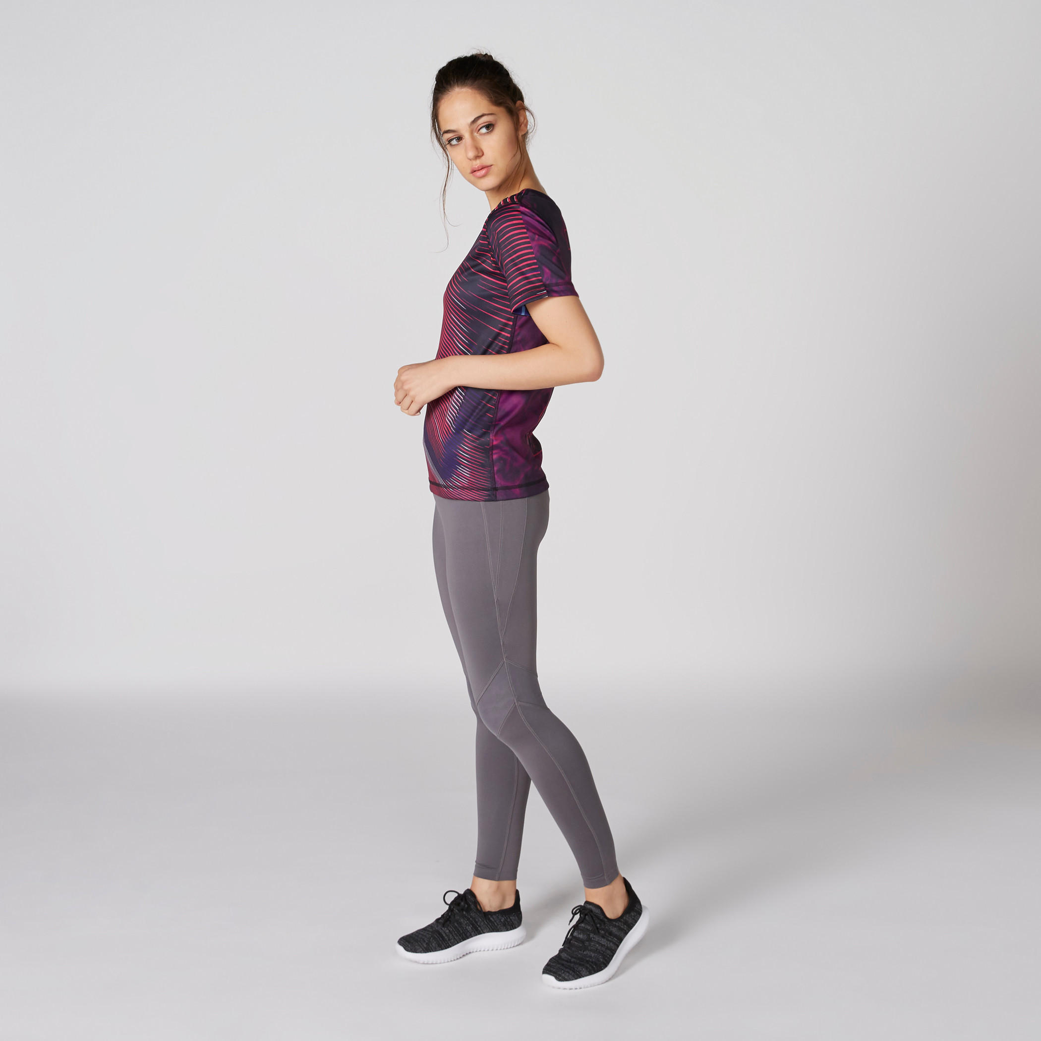 Printed 4-Way Reversible T-Shirt with Round Neck and Short Sleeves-women-clothing-sportswearandactivewear-tshirtsandvests-image-1