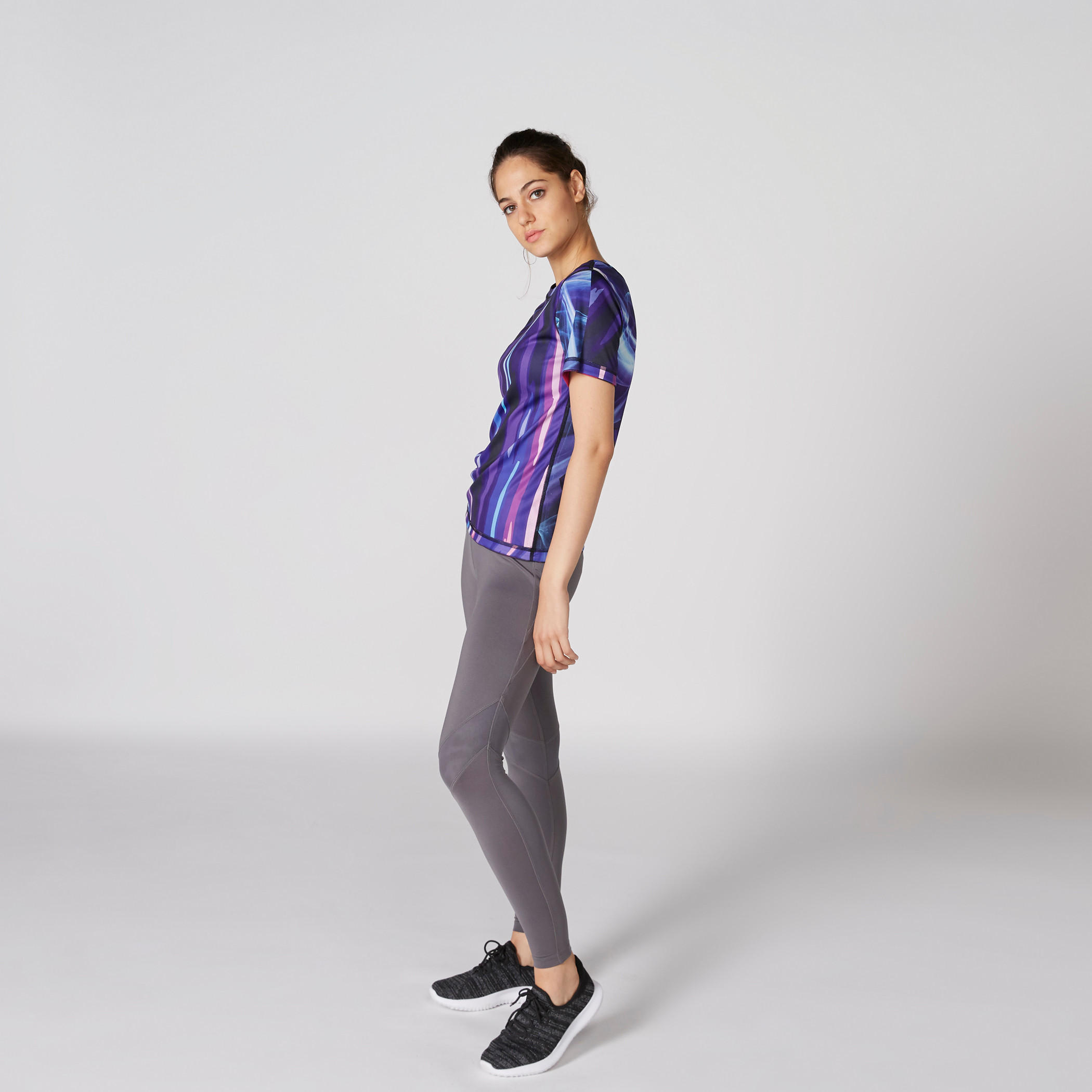 Printed 4-Way Reversible T-Shirt with Round Neck and Short Sleeves-women-clothing-sportswearandactivewear-tshirtsandvests-image-5