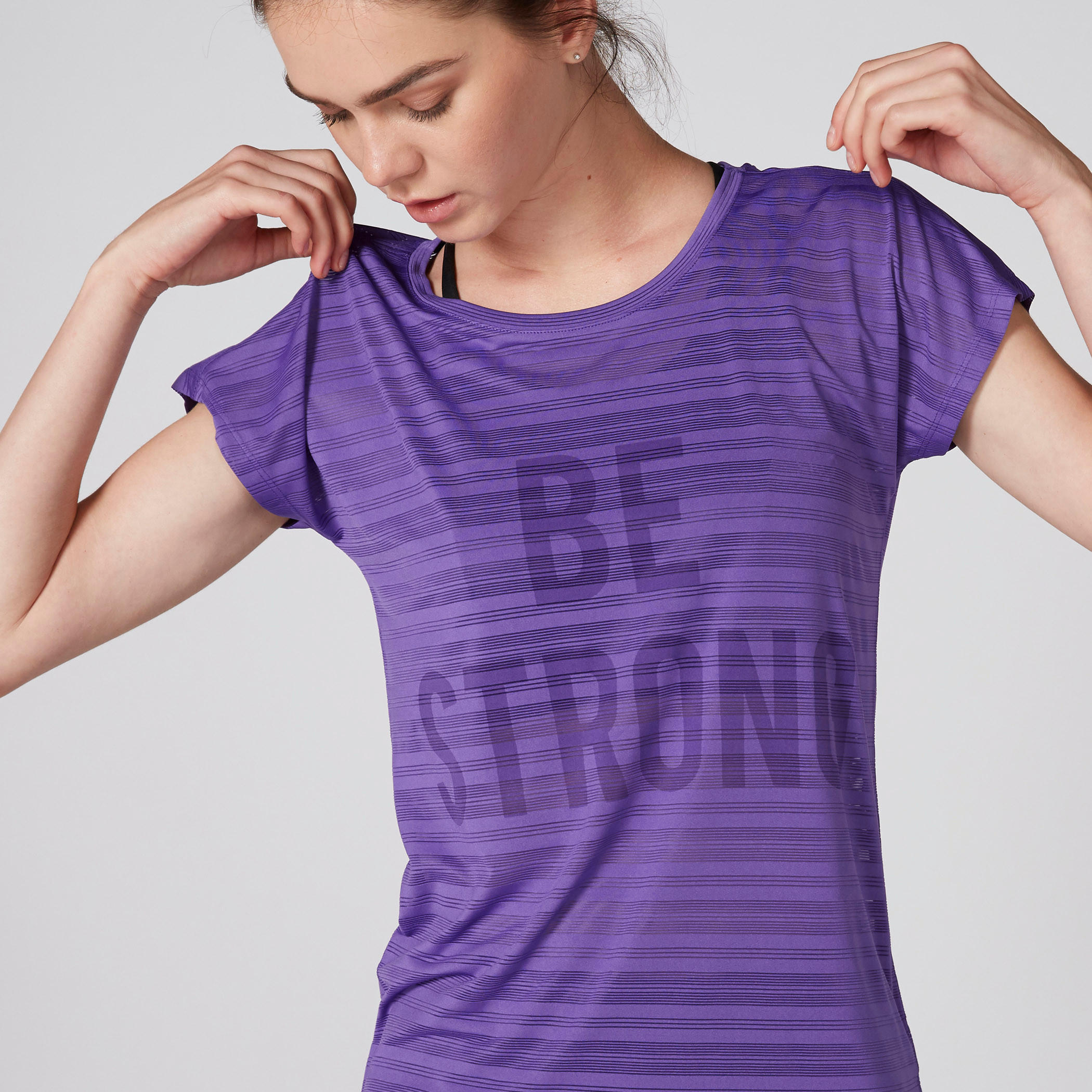 Printed T-Shirt with Round Neck and Extended Sleeves-women-clothing-sportswearandactivewear-tshirtsandvests-image-4