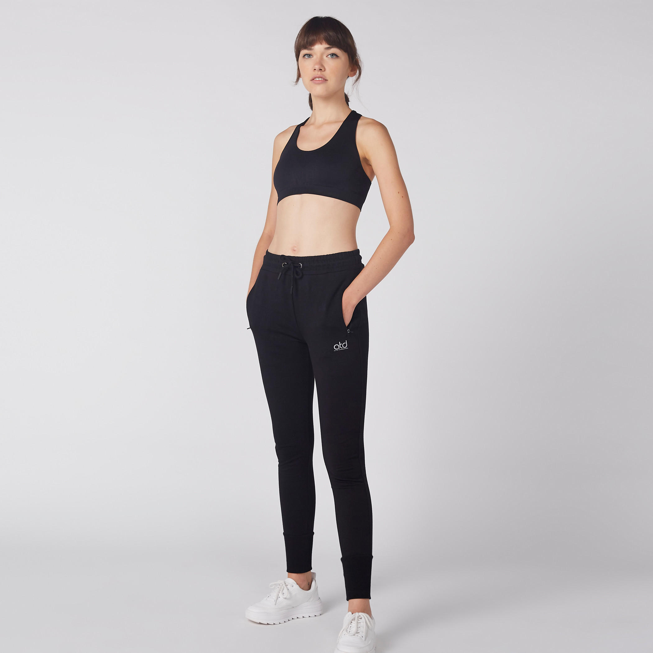 صدرية رياضية بارزة الملمس بياقة عميقة وظهر ريسر-sports-women-clothing-sportsbras-image-4