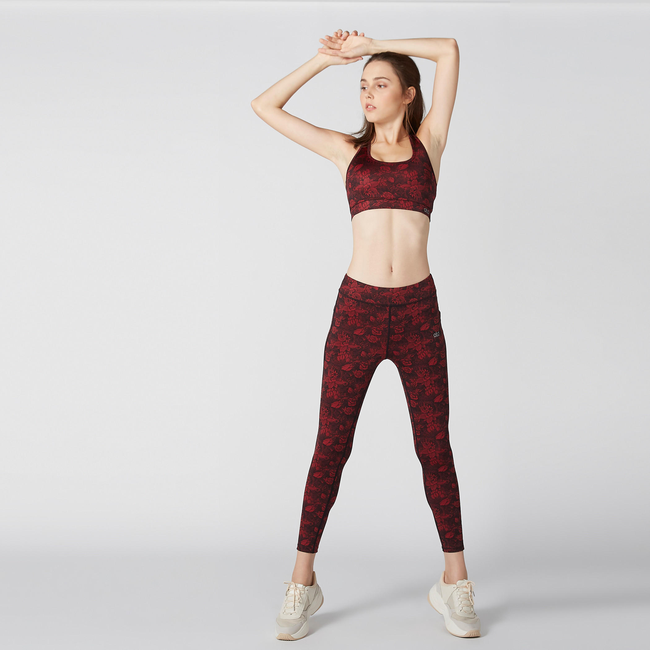 Floral Printed Sports Bra with Racerback-sports-women-clothing-sportsbras-image-4
