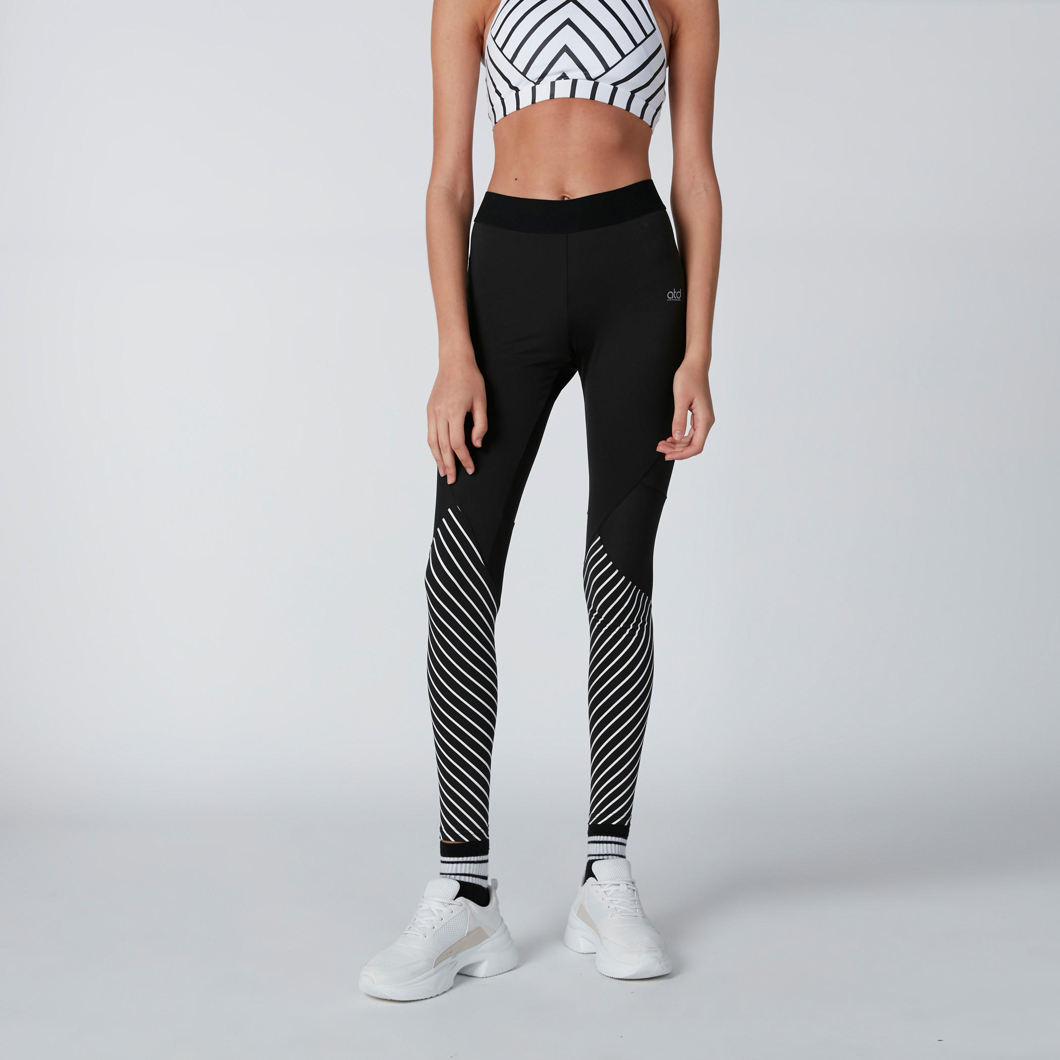 Striped Leggings with Elasticised Waistband-women-clothing-bottoms-leggings-image-1