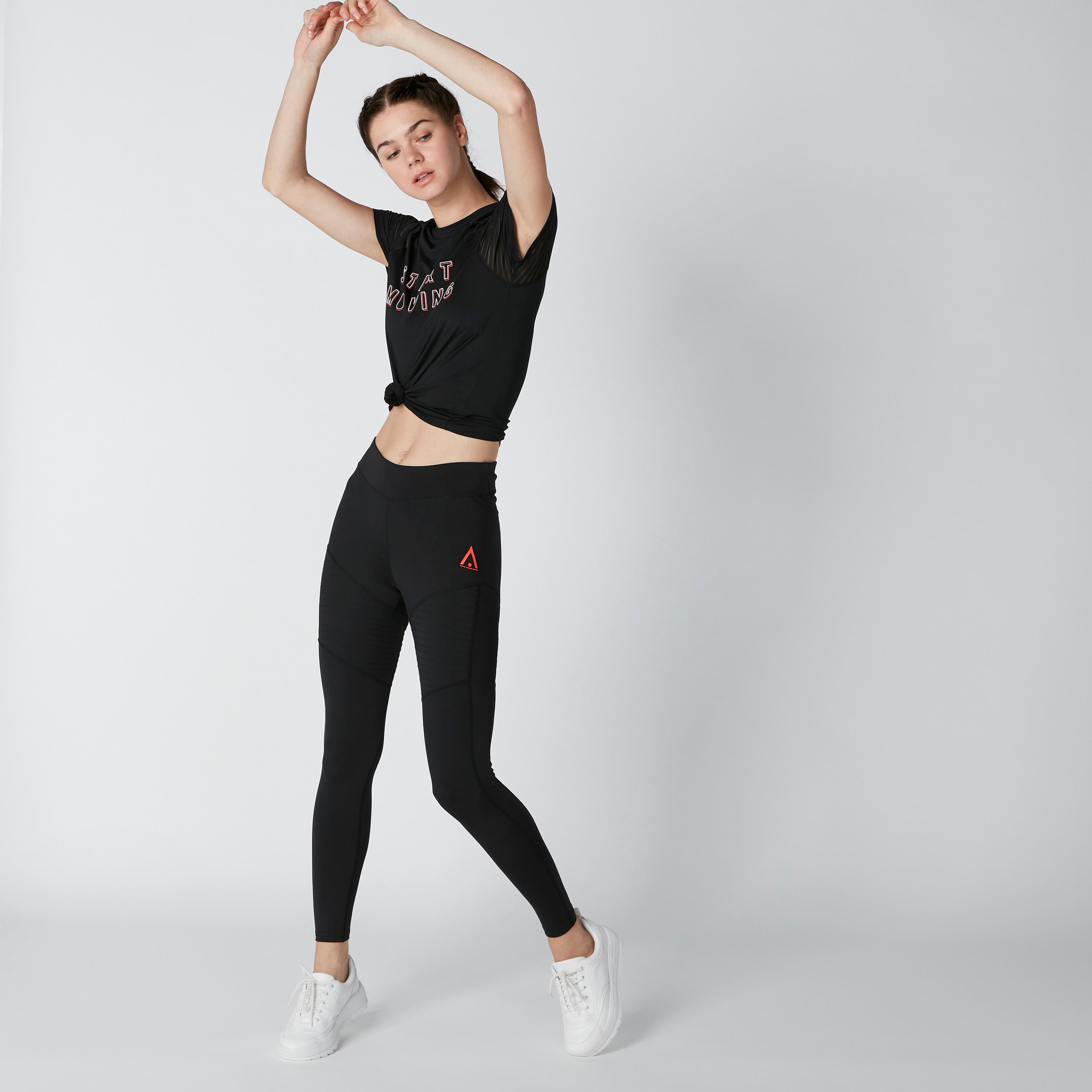 Printed T-Shirt with Round Neck and Raglan Sleeves-women-clothing-sportswearandactivewear-tshirtsandvests-image-2