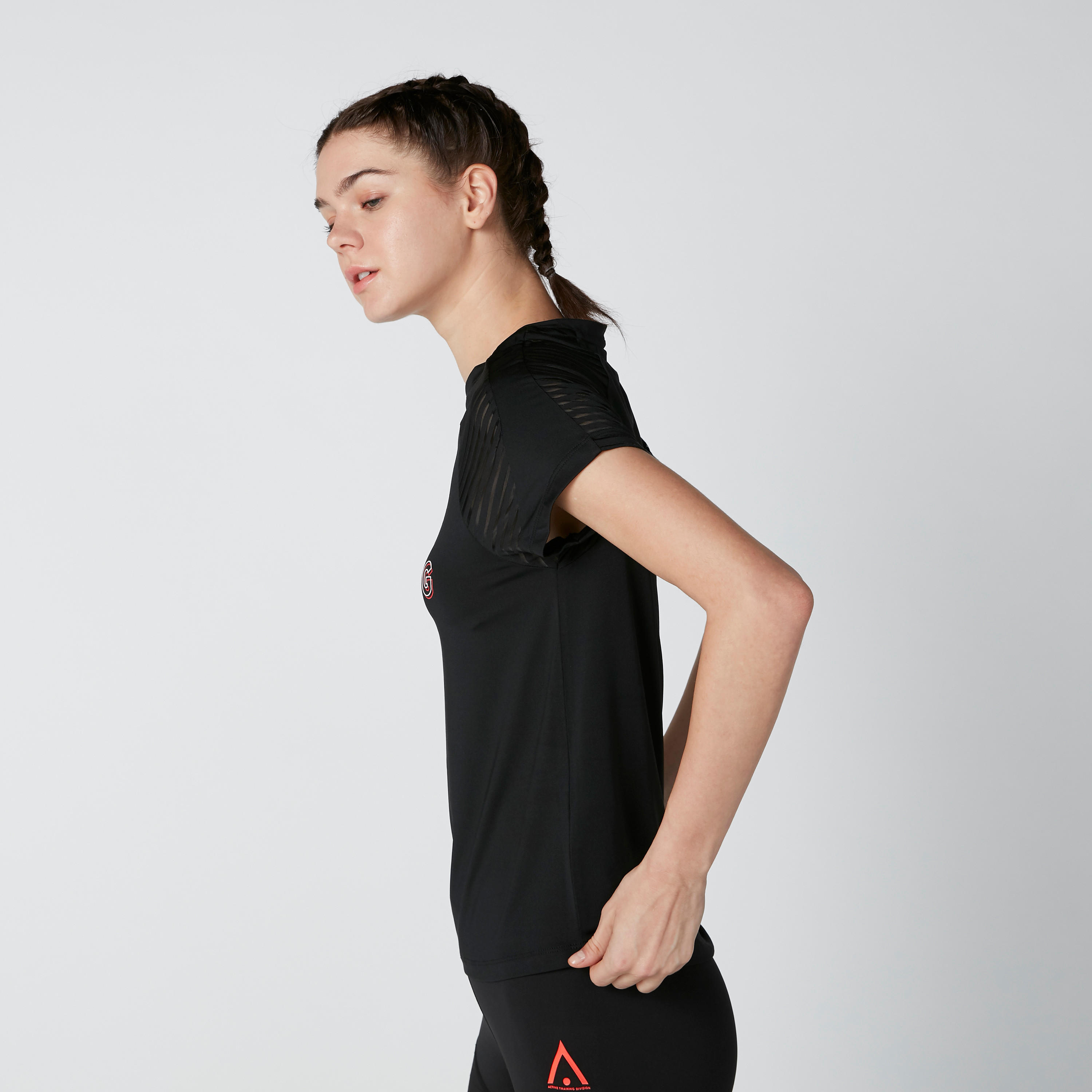 Printed T-Shirt with Round Neck and Raglan Sleeves-women-clothing-sportswearandactivewear-tshirtsandvests-image-4