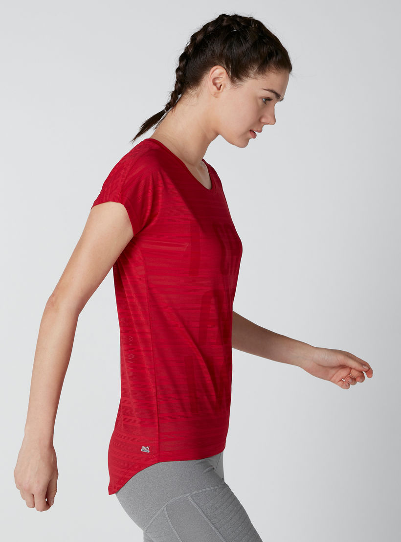 تيشيرت مستدام بياقة مستديرة وأكمام كاب وطبعات -women-clothing-sportswearandactivewear-tshirtsandvests-image-3