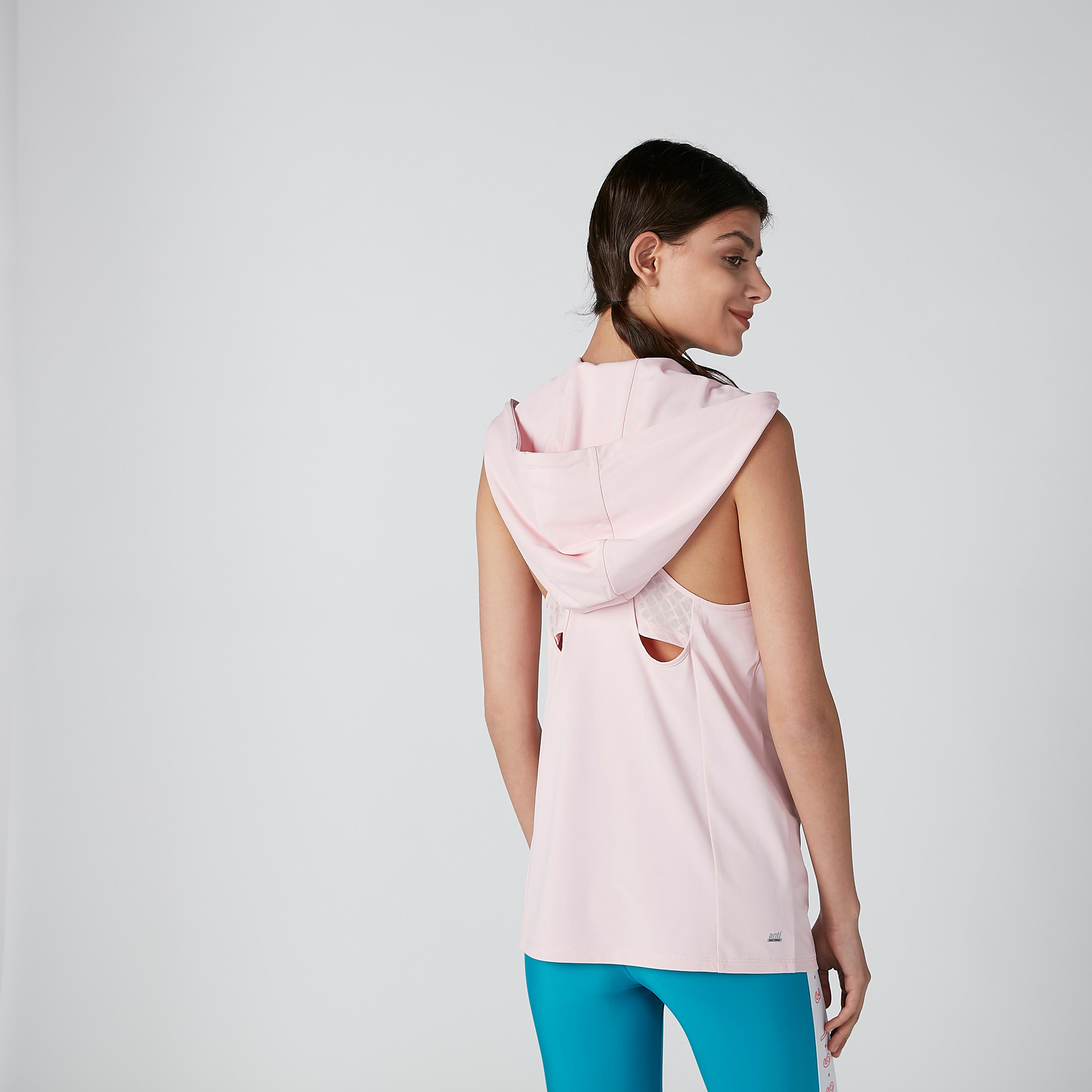 Solid Sleeveless Hoodie with Drawstring-women-clothing-sportswearandactivewear-tshirtsandvests-image-3