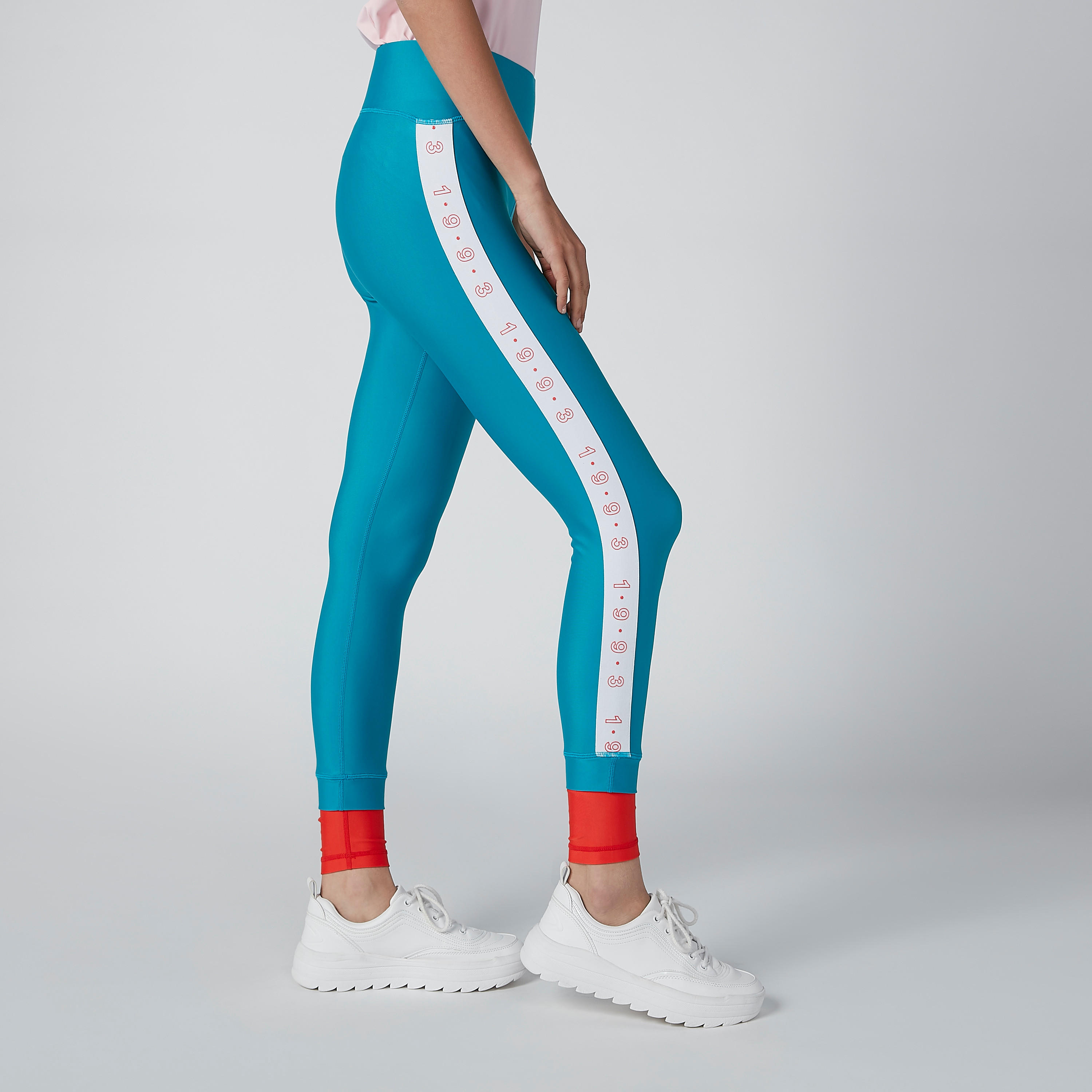 Printed Tape Detail Leggings with Elasticised Waistband-women-clothing-sportswearandactivewear-bottoms-image-1