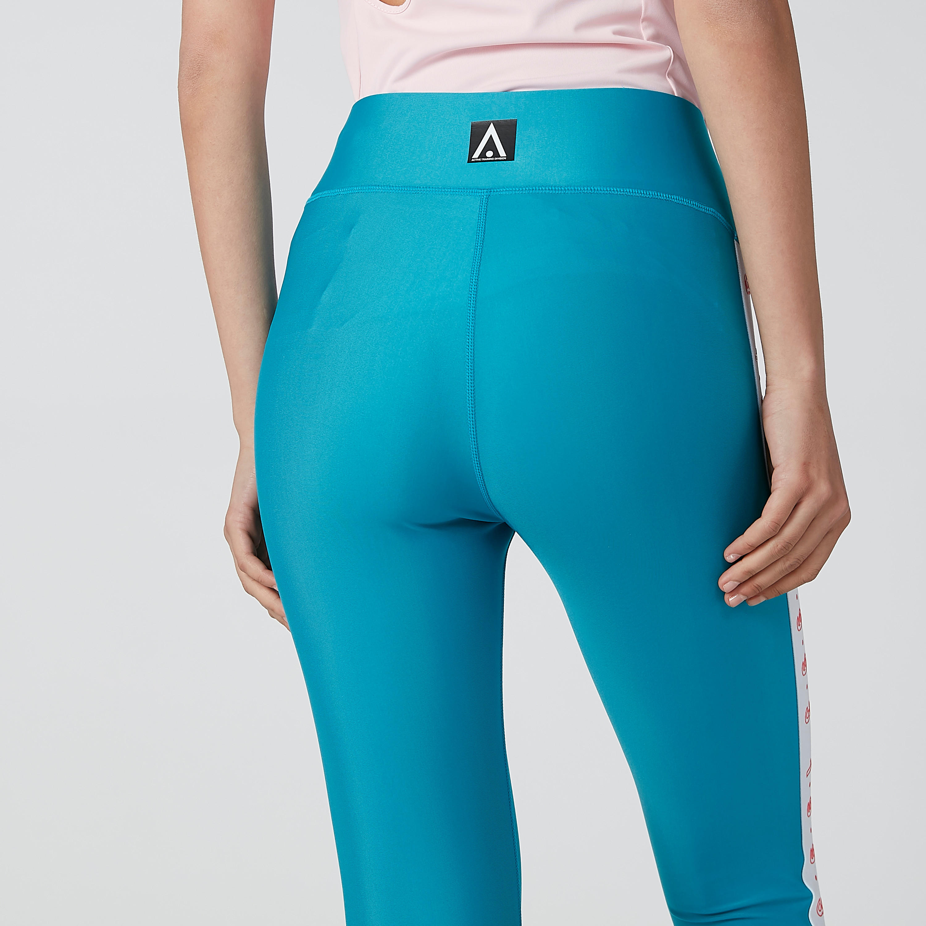 Printed Tape Detail Leggings with Elasticised Waistband-women-clothing-sportswearandactivewear-bottoms-image-4