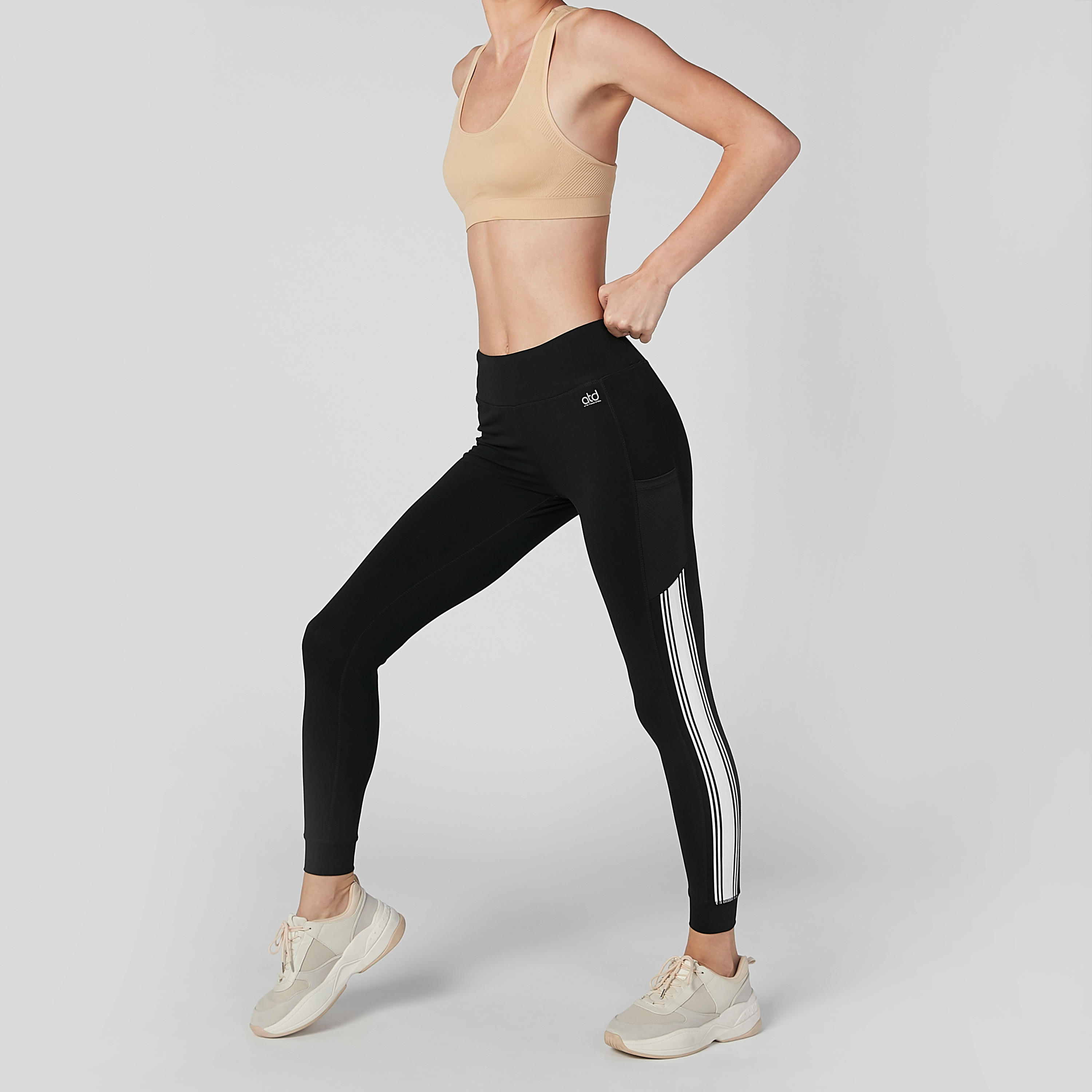 Full Length Stripe Detail Jog Pants with Elasticised Waistband-women-clothing-bottoms-joggers-image-2