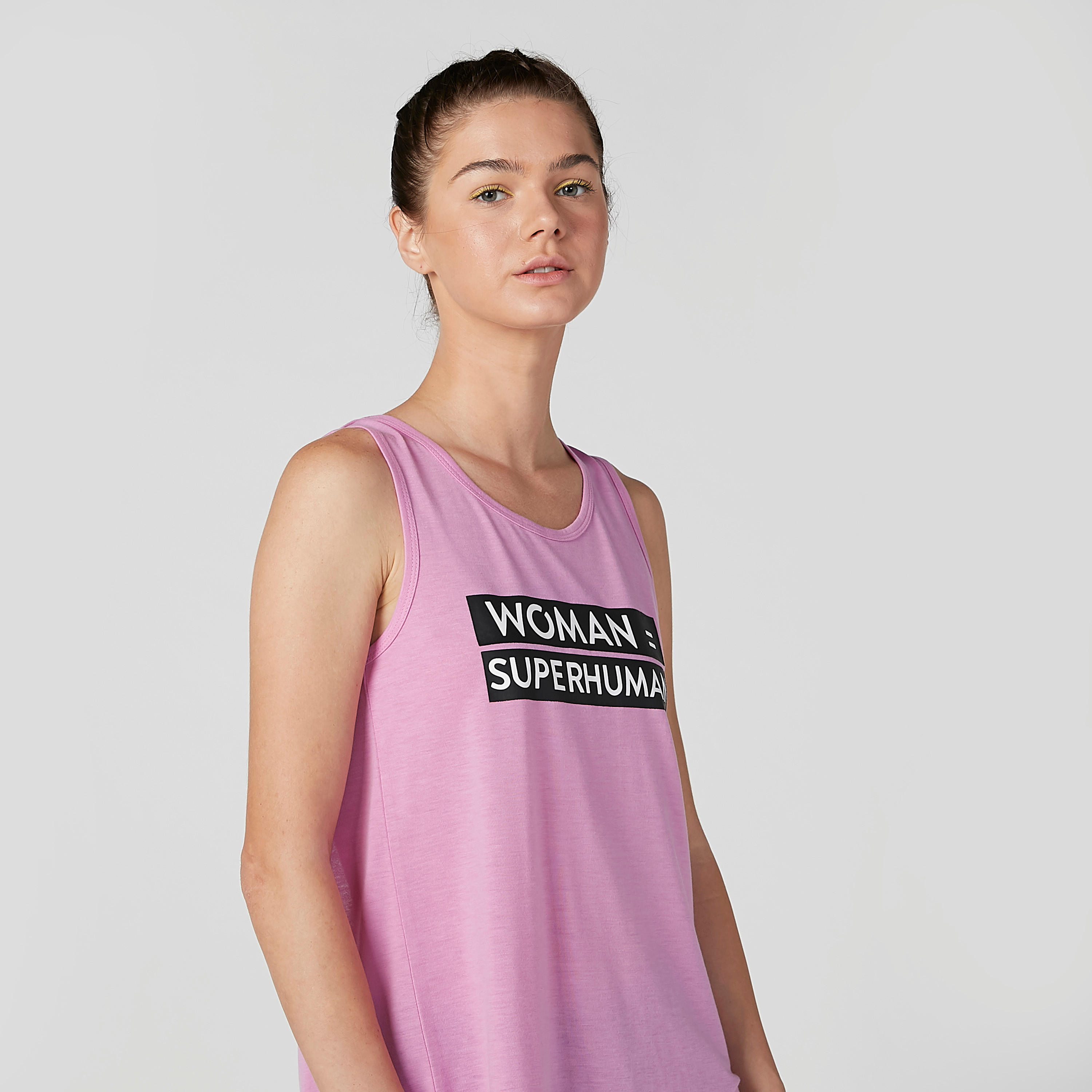 Printed Sleeveless T-shirt with Round Neck and Asymmetric Hem-women-clothing-sportswearandactivewear-tshirtsandvests-image-2