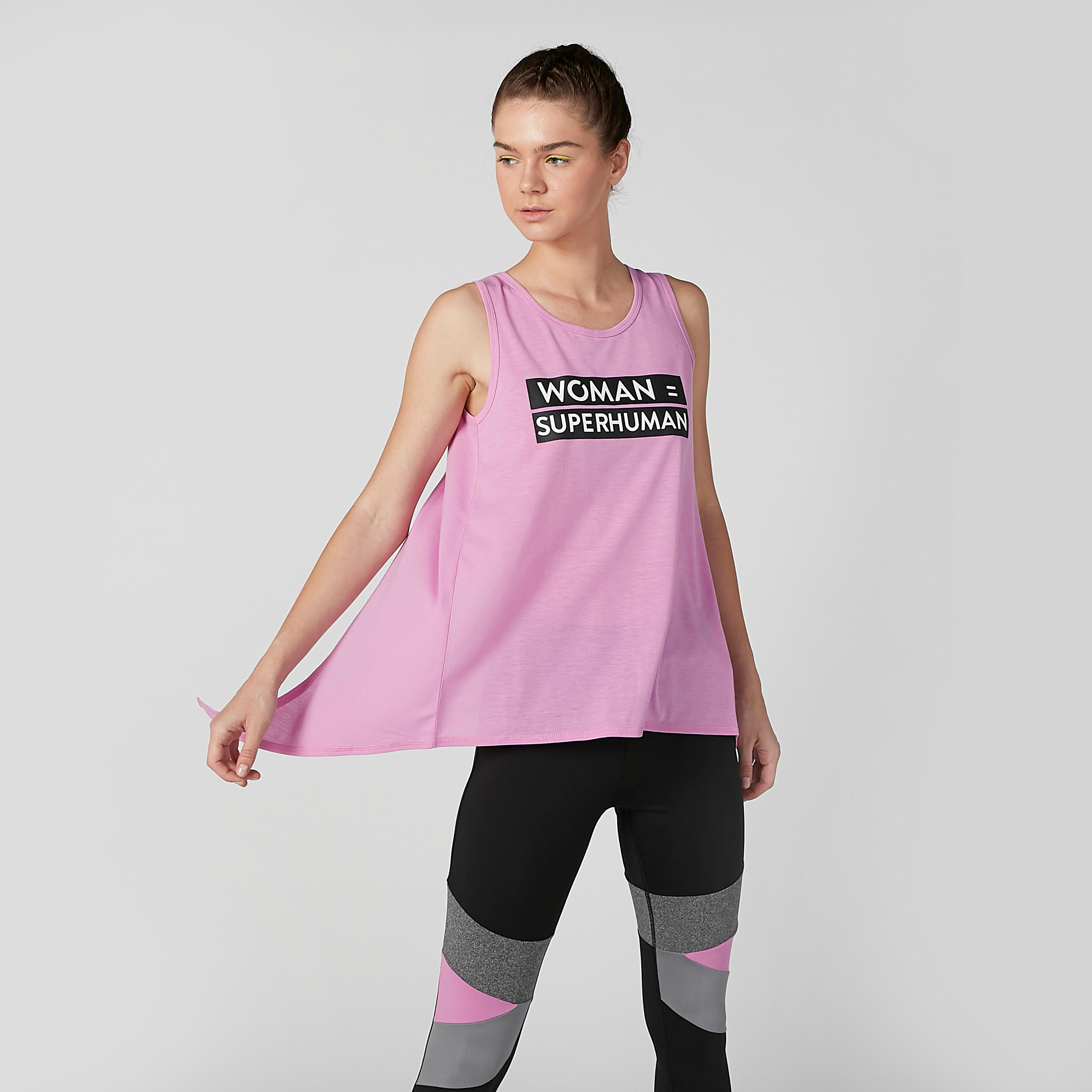 Printed Sleeveless T-shirt with Round Neck and Asymmetric Hem-women-clothing-sportswearandactivewear-tshirtsandvests-image-1