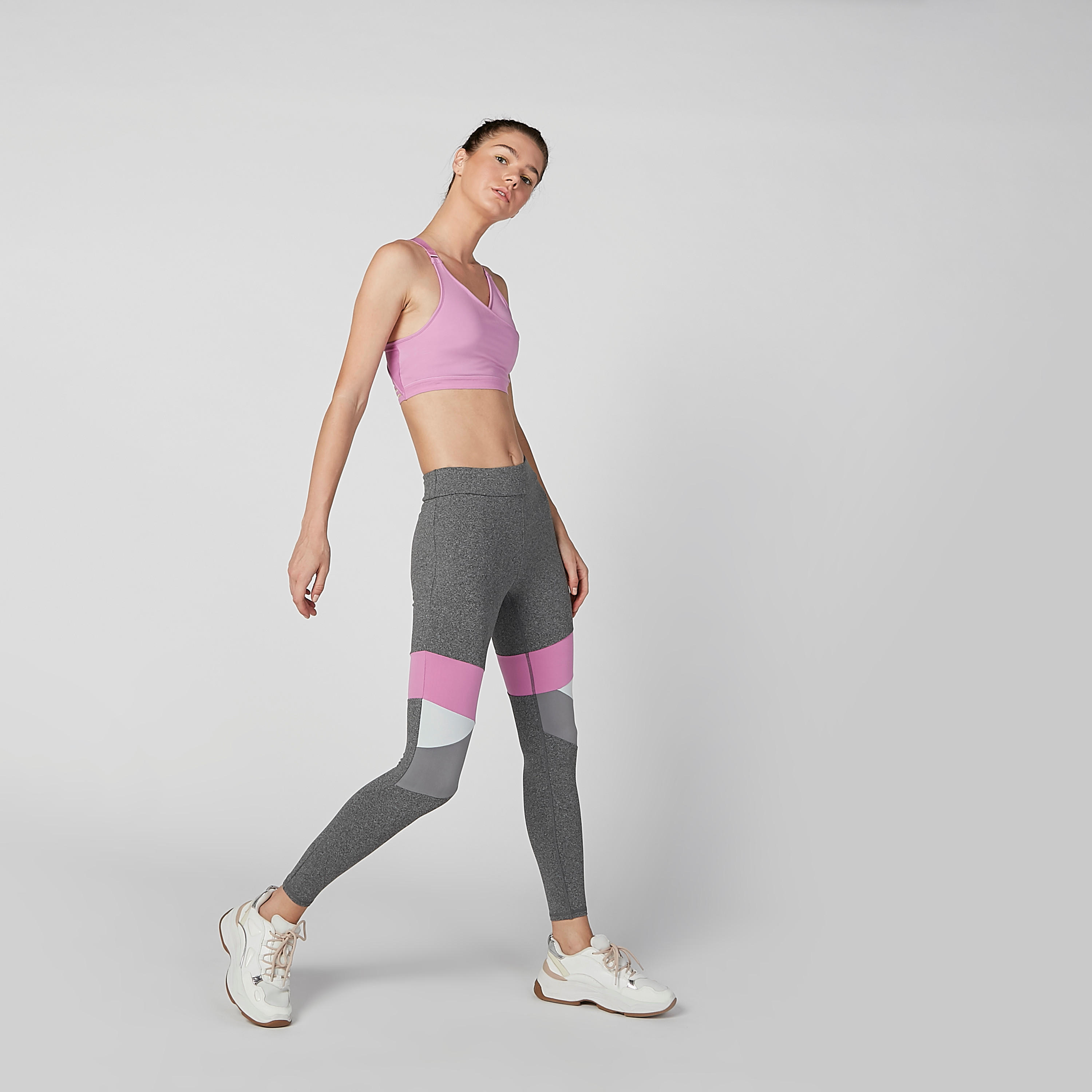 بنطال ليقنز طويل بخصر مطّاطي-women-clothing-sportswearandactivewear-bottoms-image-1