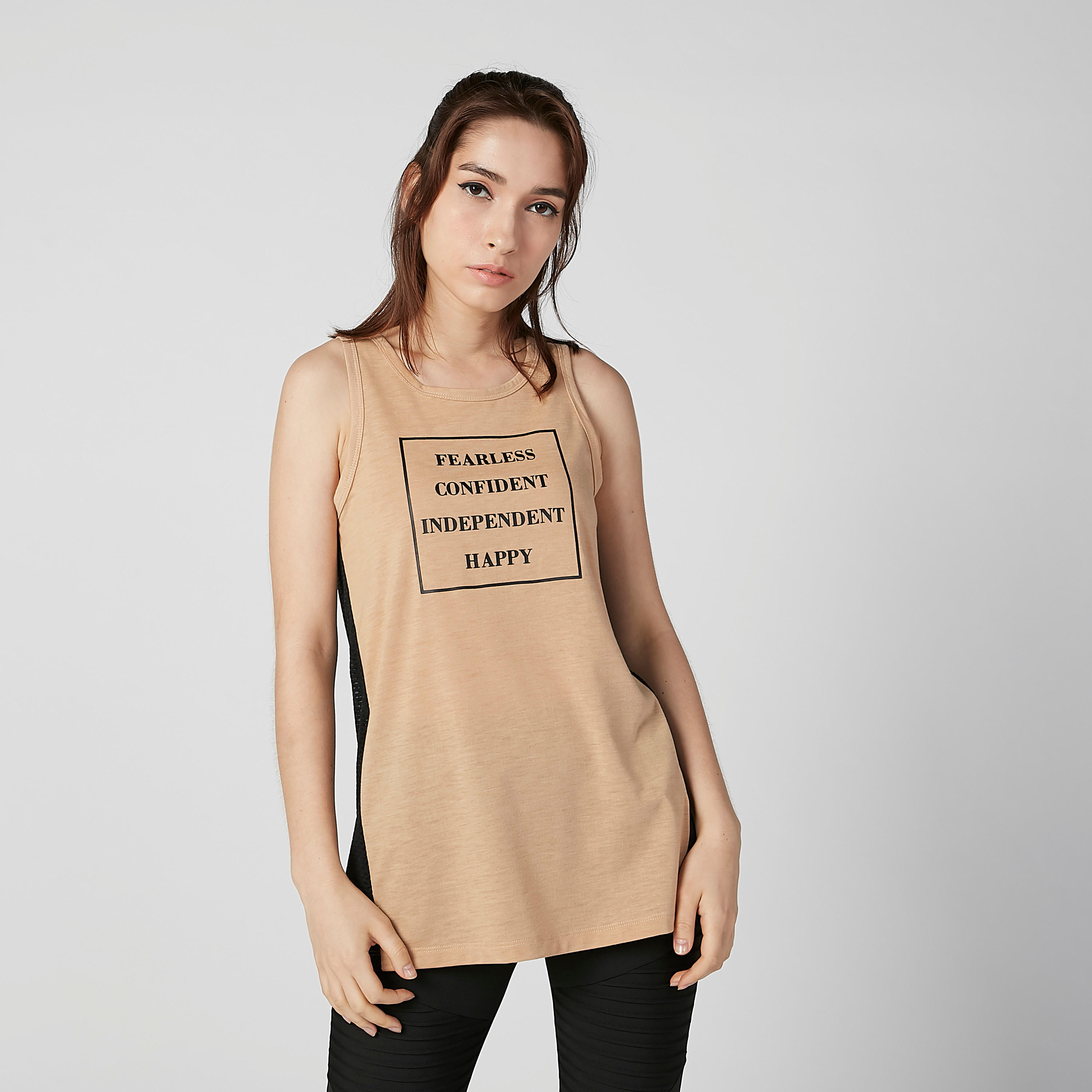 Printed Sleeveless T-shirt with Round Neck-women-clothing-sportswearandactivewear-tshirtsandvests-image-2