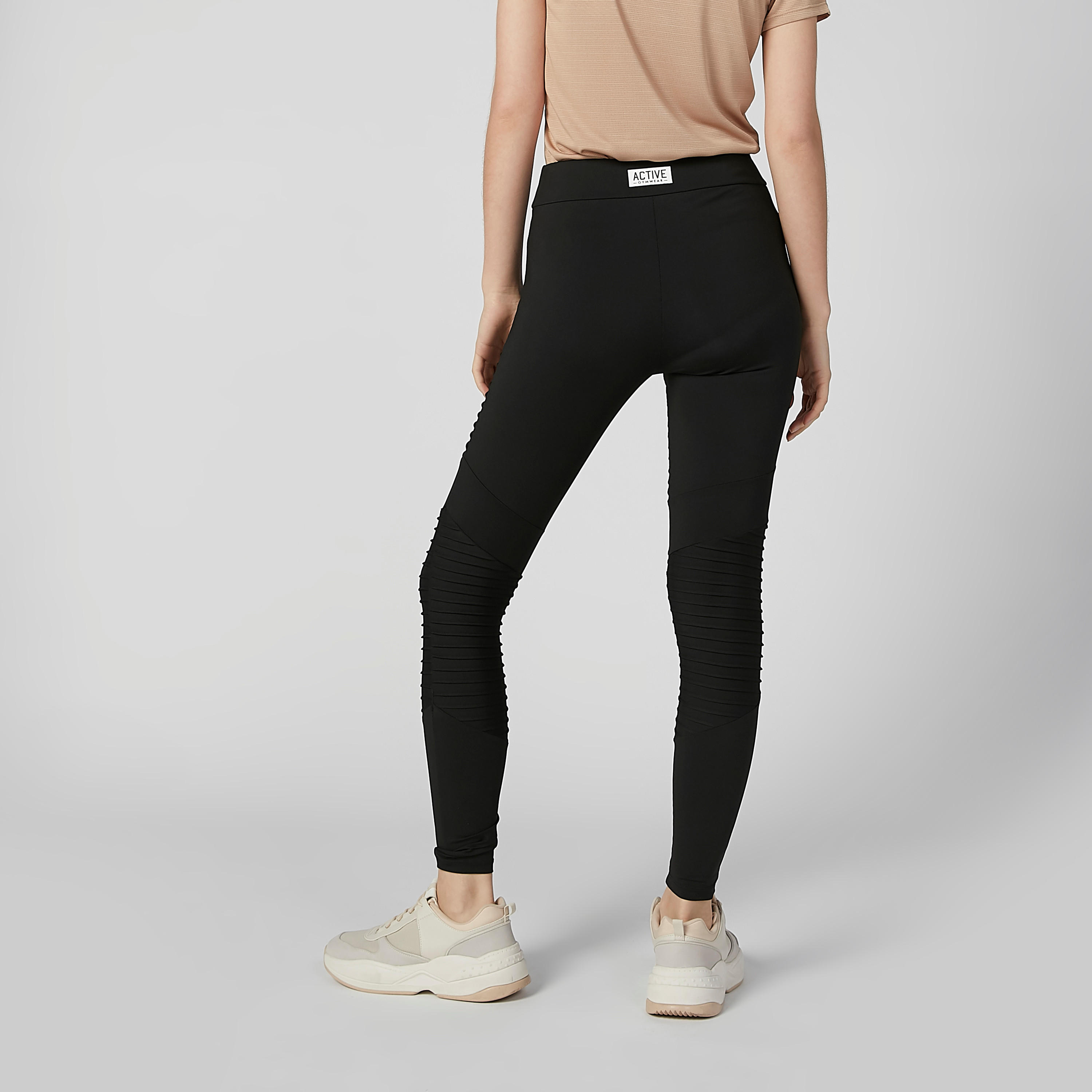 بنطلون ليقنز سادة طويل بخصر مطاطي-women-clothing-sportswearandactivewear-bottoms-image-5