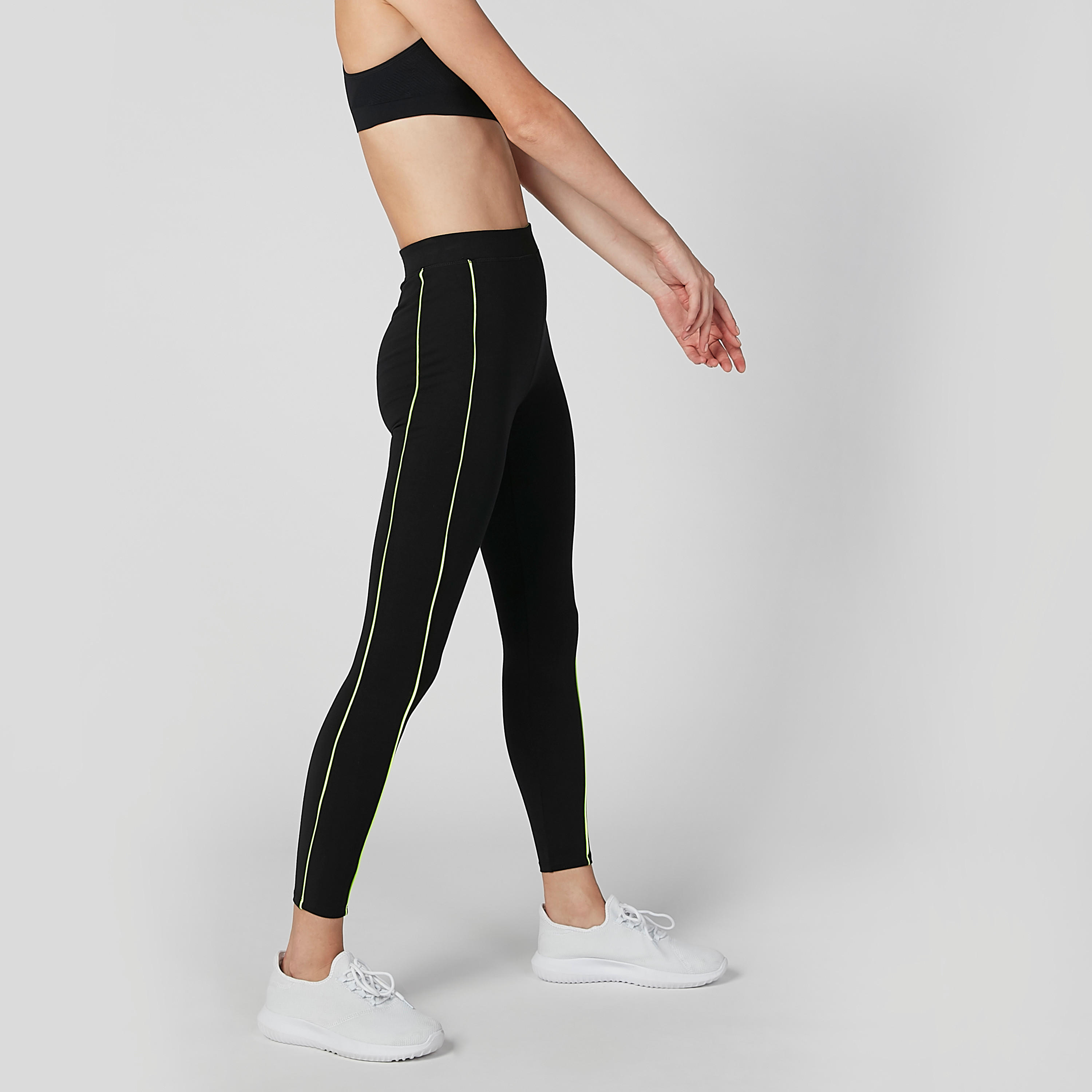 بنطال ليقنز سادة طويل بخصر مطاطي-women-clothing-sportswearandactivewear-bottoms-image-3