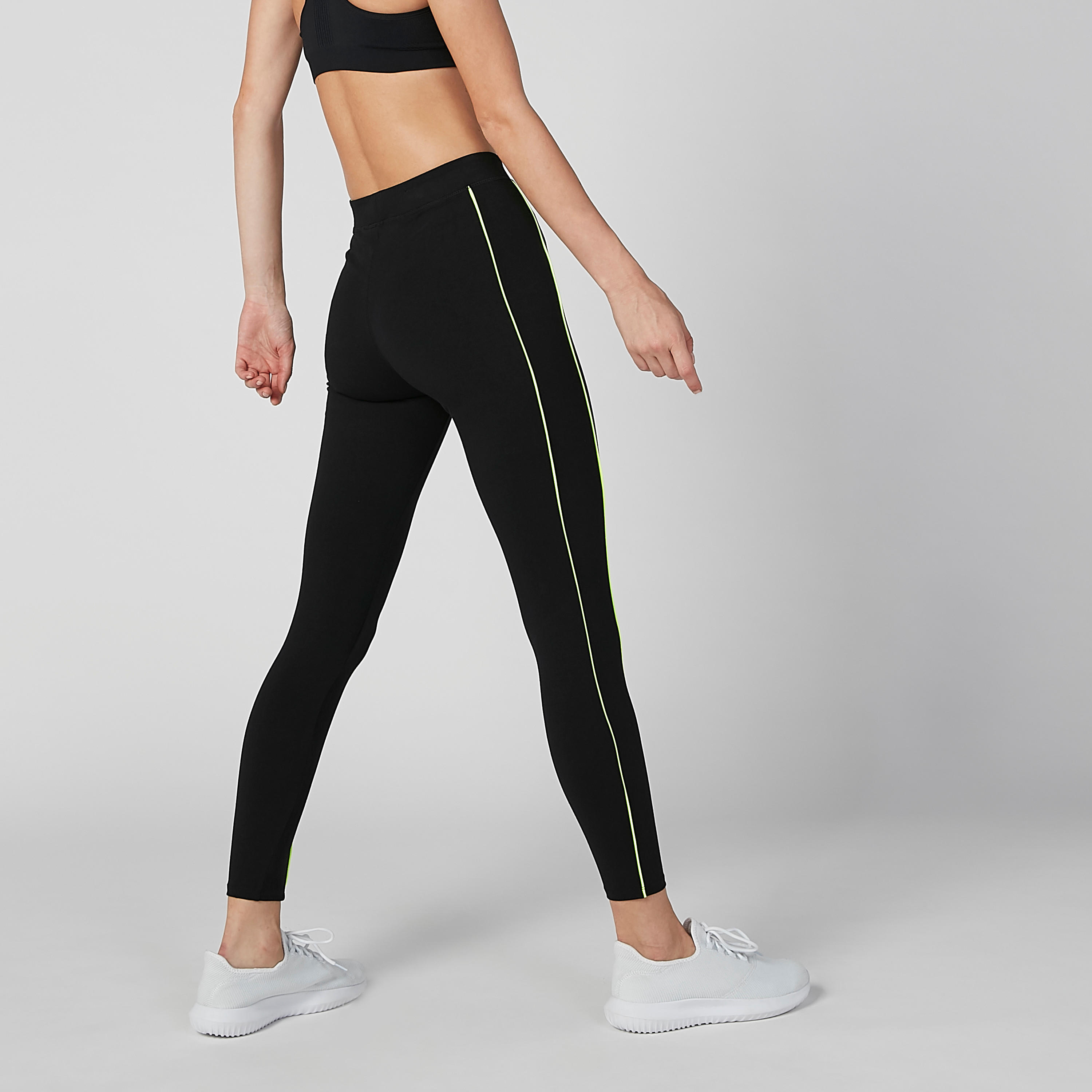 بنطال ليقنز سادة طويل بخصر مطاطي-women-clothing-sportswearandactivewear-bottoms-image-5