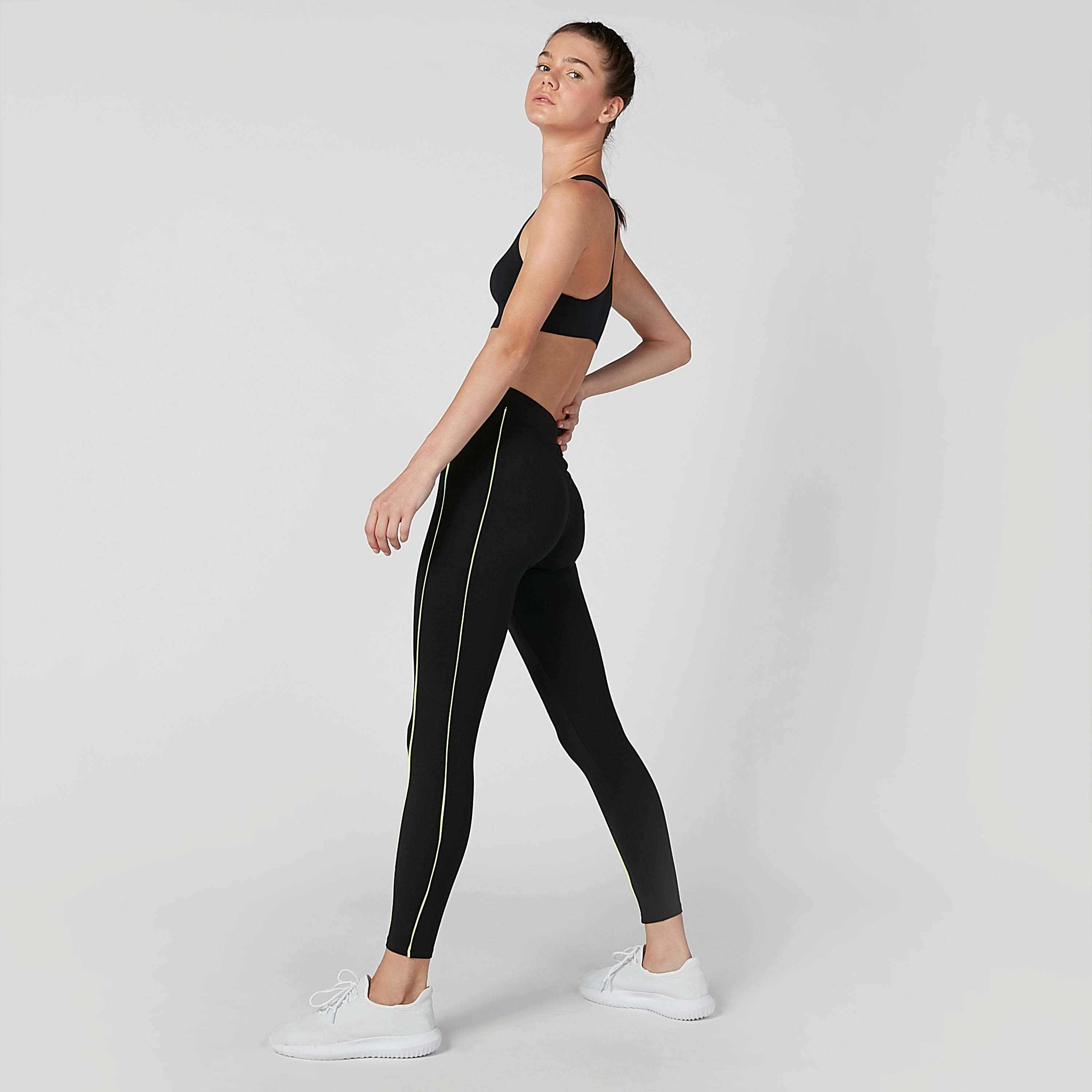 بنطال ليقنز سادة طويل بخصر مطاطي-women-clothing-sportswearandactivewear-bottoms-image-6