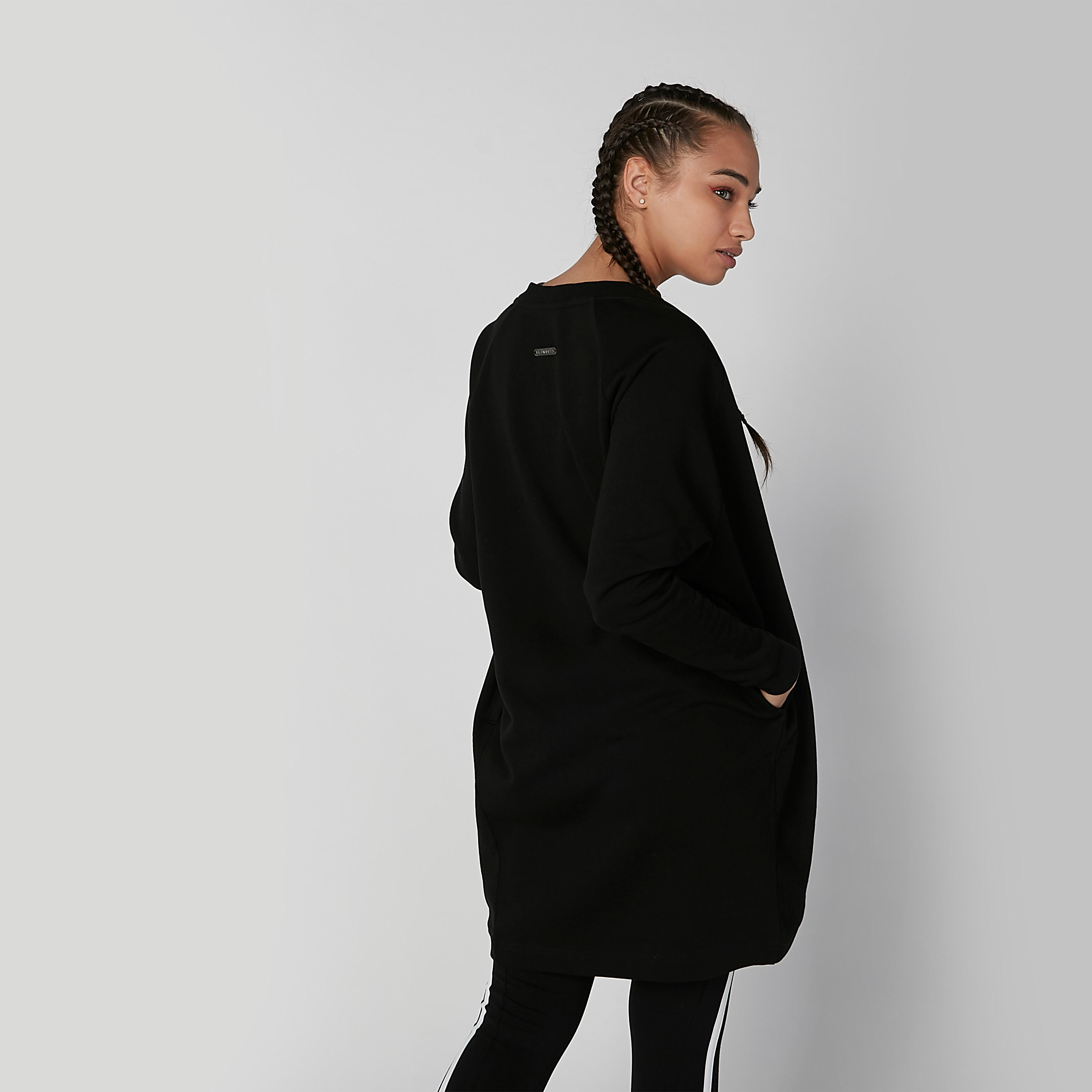 جاكيت طويل سادة بأكمام طويلة وجيوب-women-winterwear-coatsandjackets-jackets-image-2