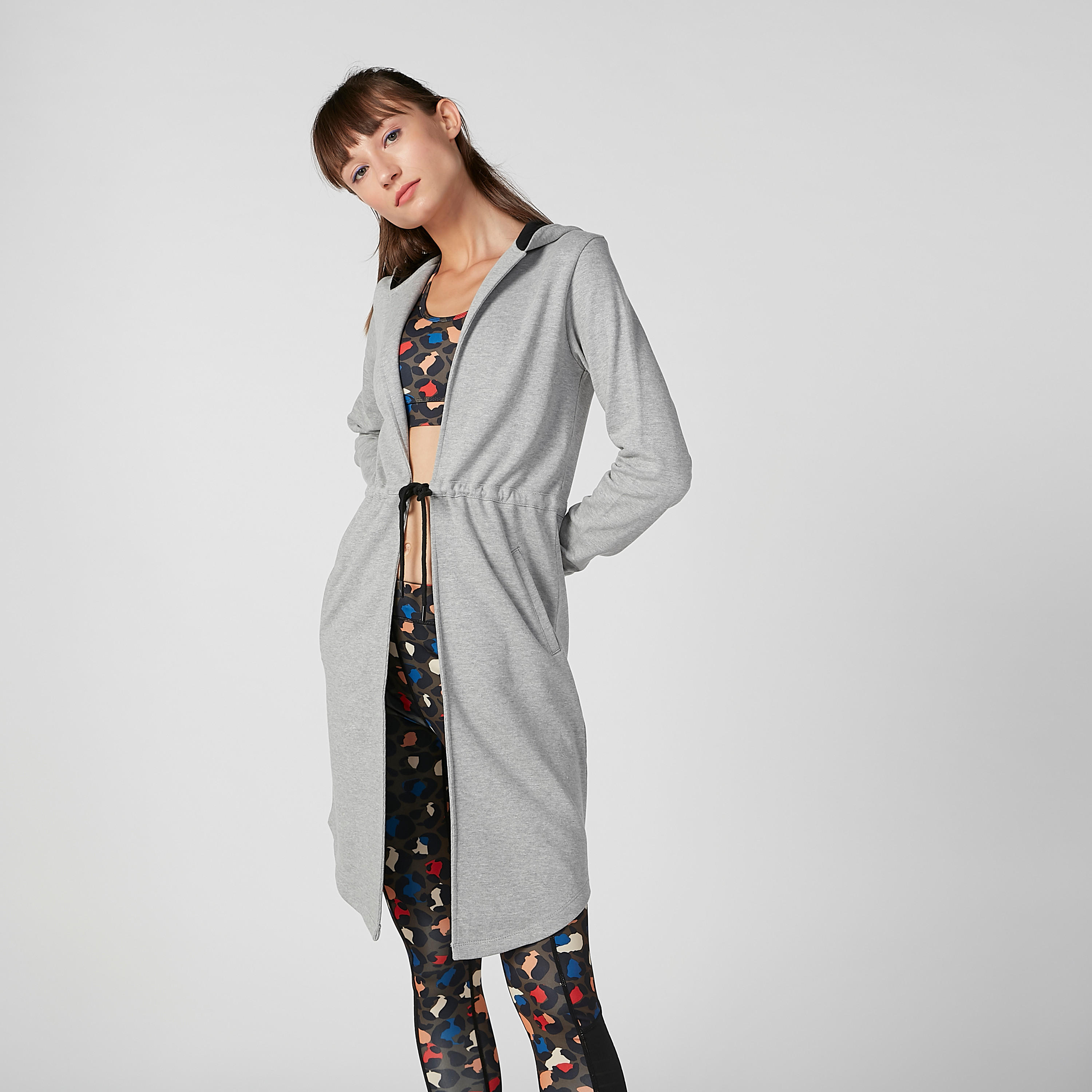 هودي مستدام طويل سادة-women-clothing-sportswearandactivewear-hoodiesandsweatshirts-image-1