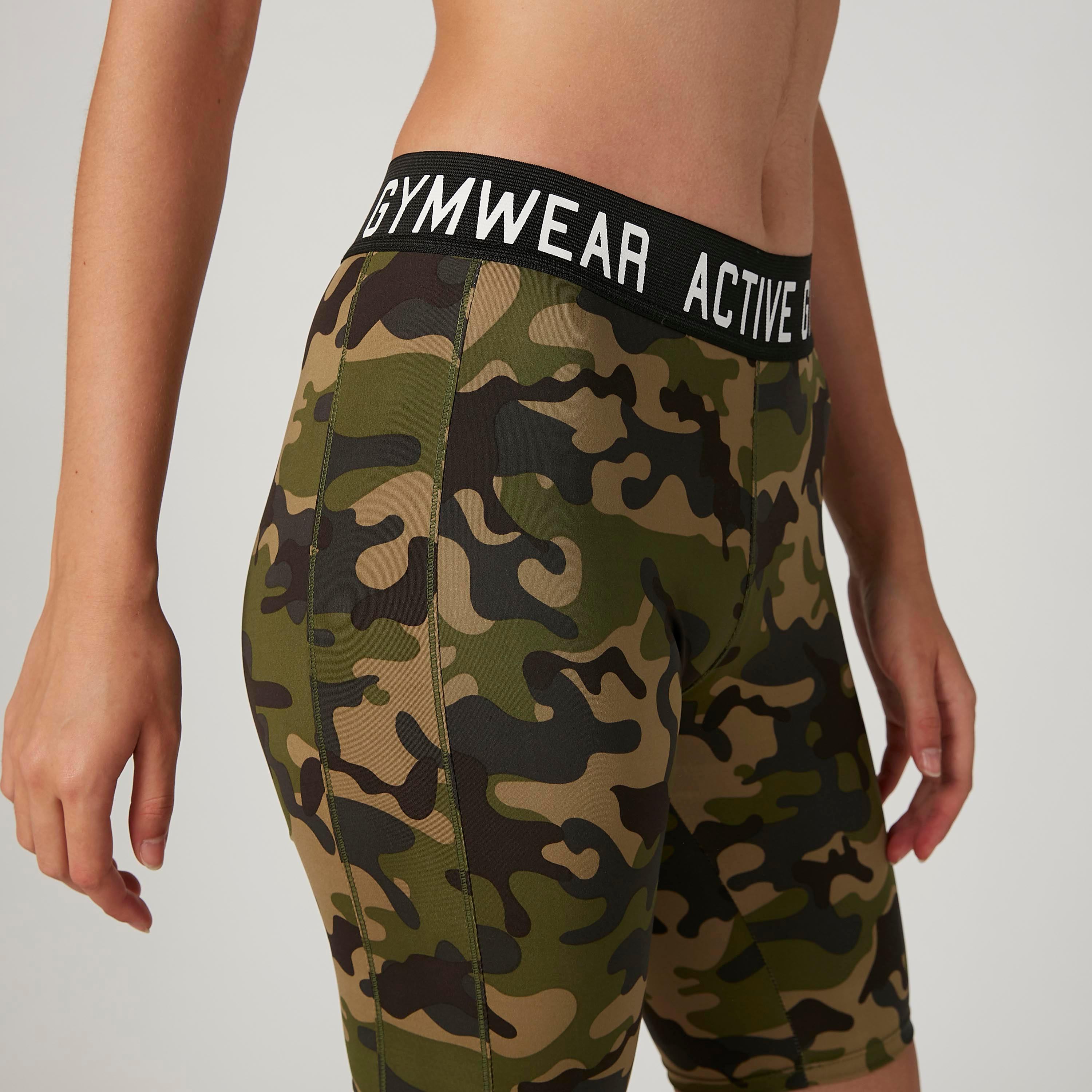 Camouflage Printed Shorts with Elasticised Waistband-women-clothing-bottoms-shorts-image-2