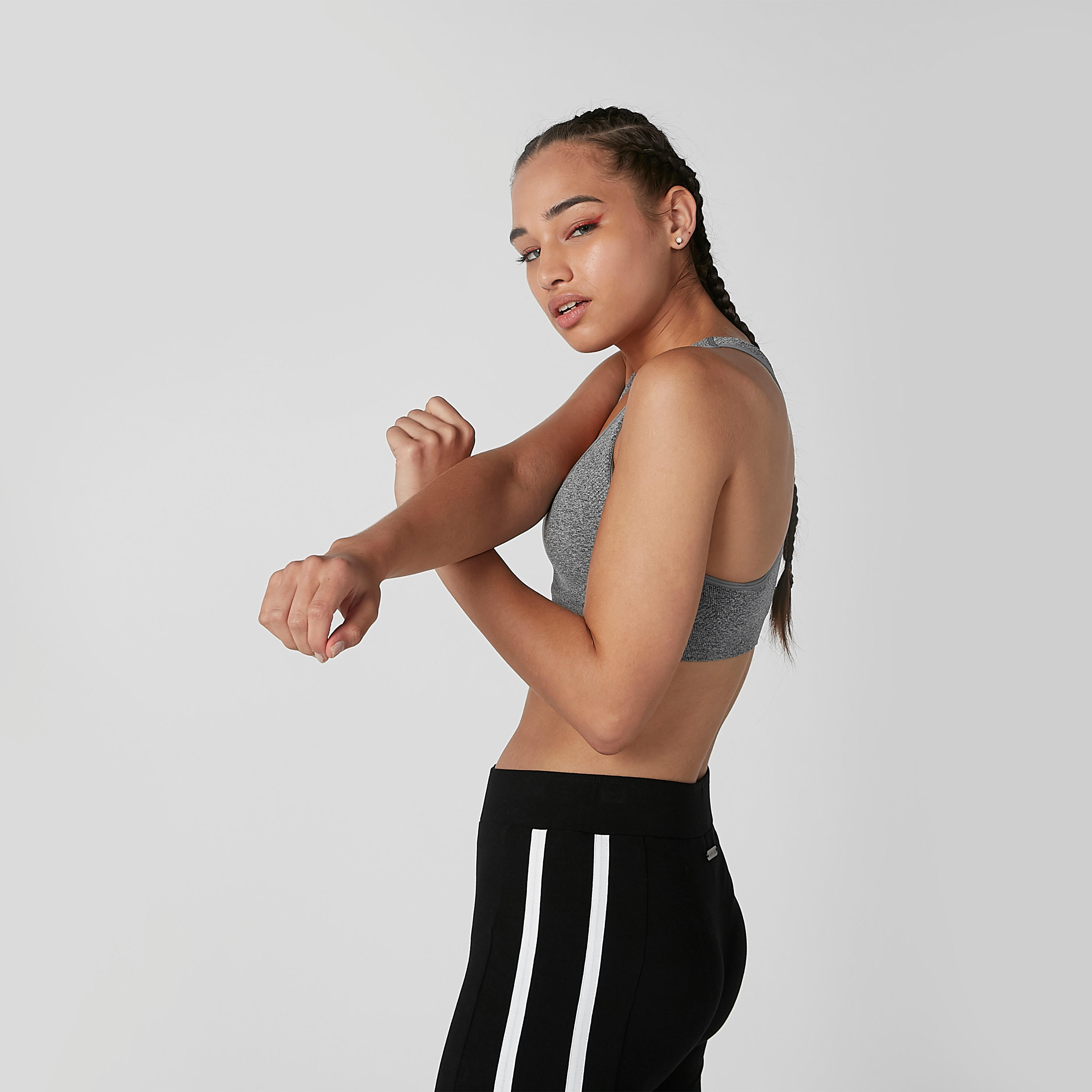 صدرية رياضية بارزة الملمس بظهر ريسر-sports-women-clothing-sportsbras-image-3