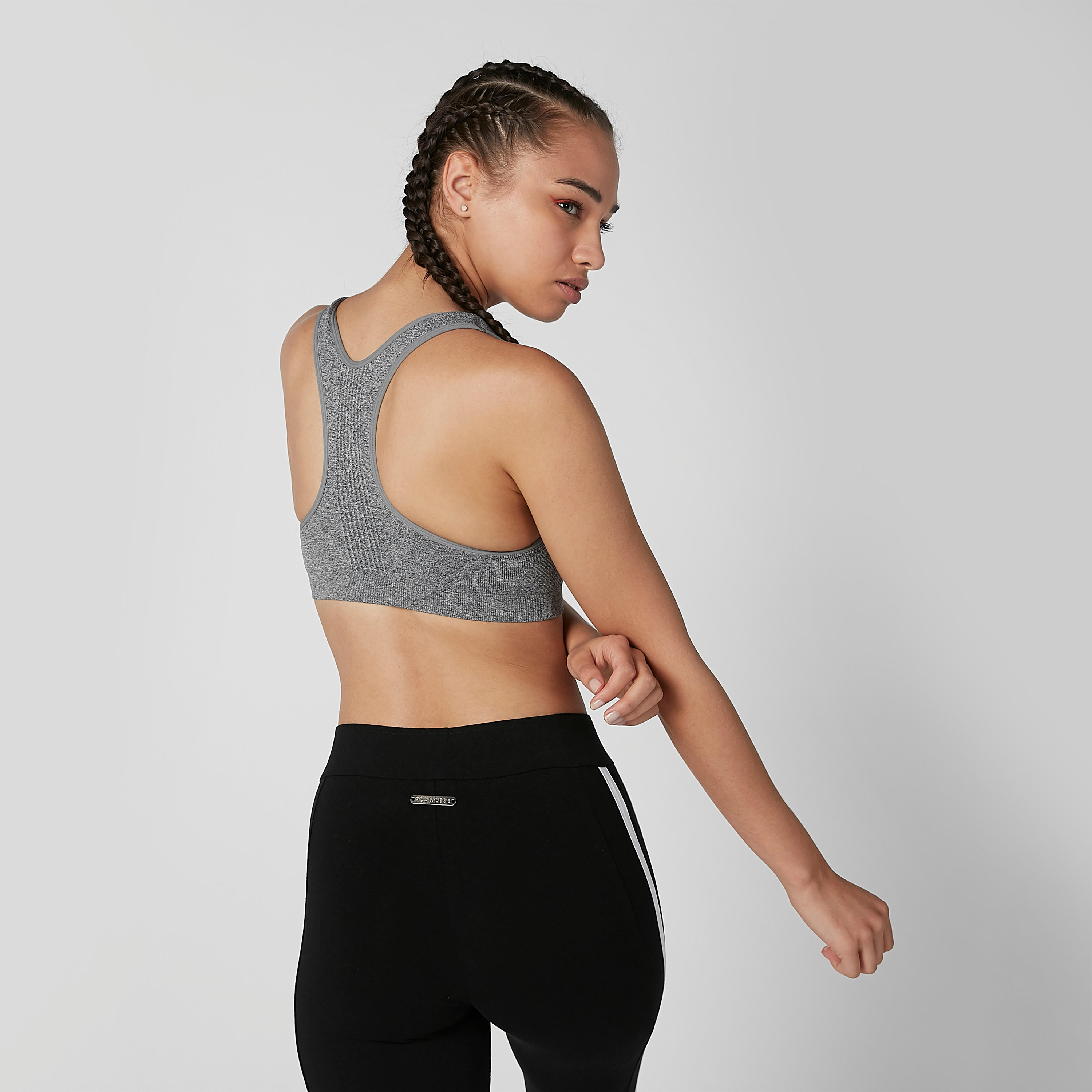 صدرية رياضية بارزة الملمس بظهر ريسر-sports-women-clothing-sportsbras-image-1
